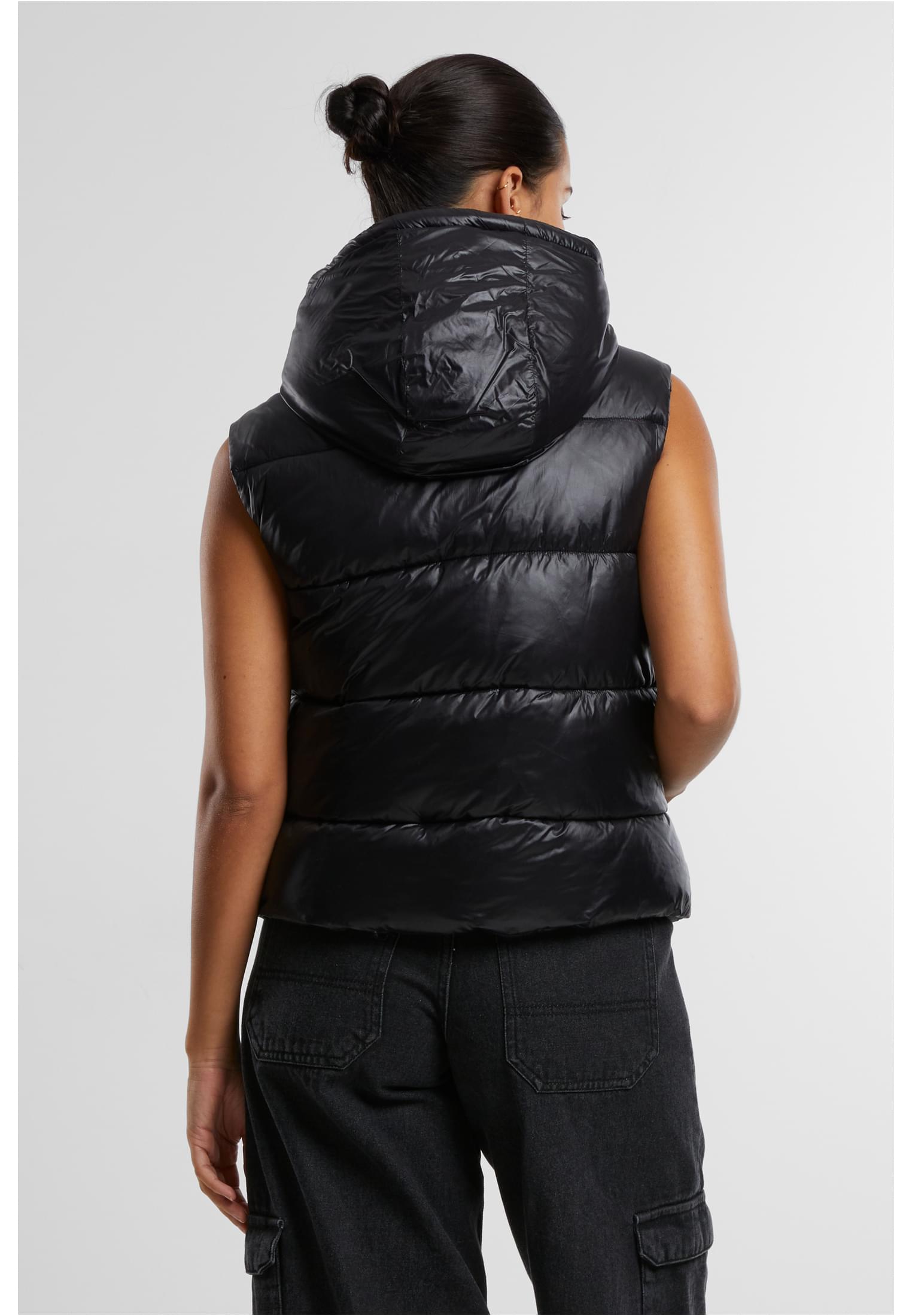 UC Ladies Gilet Essentials Shiny with Hood