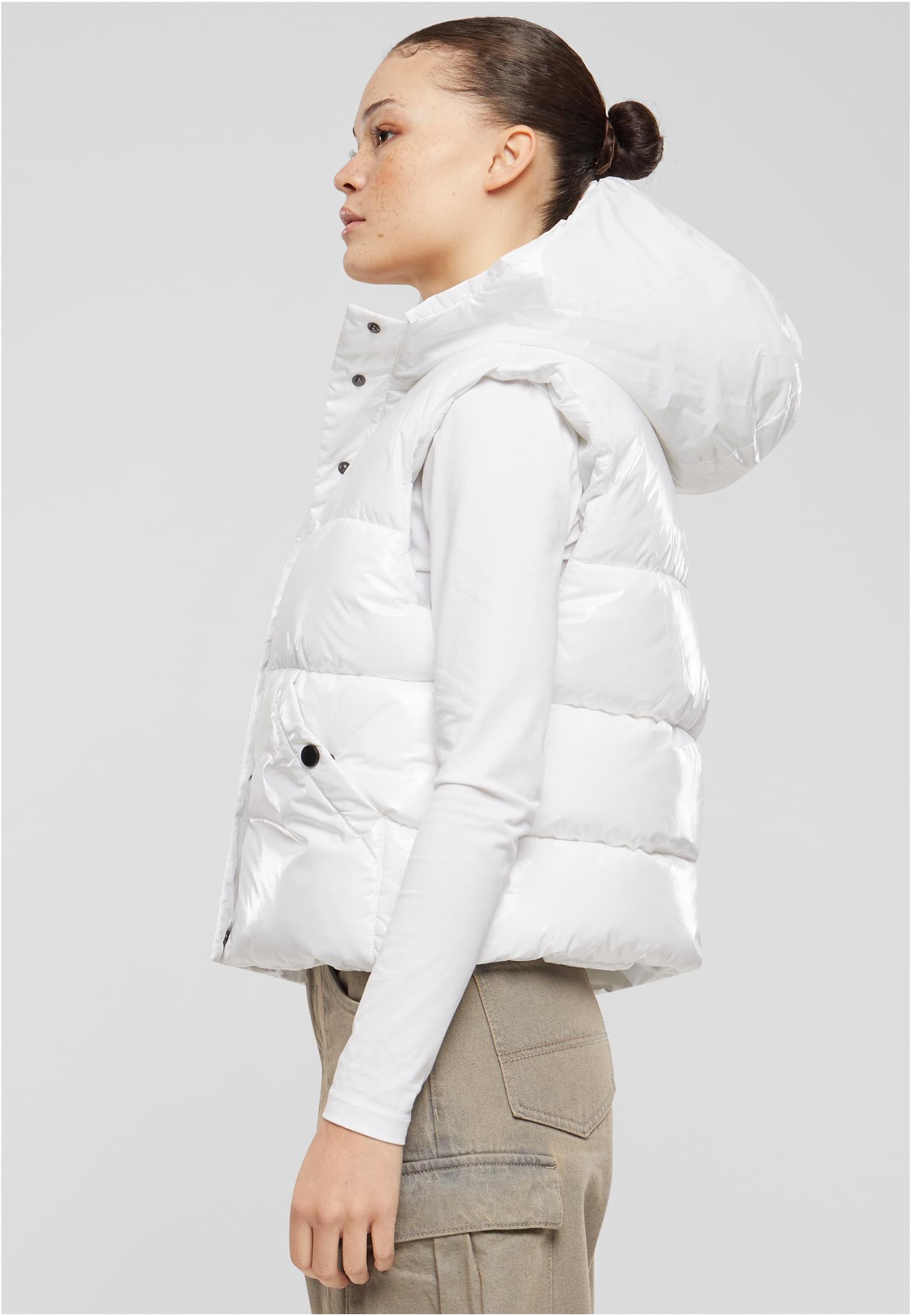 UC Ladies Gilet Essentials Shiny with Hood