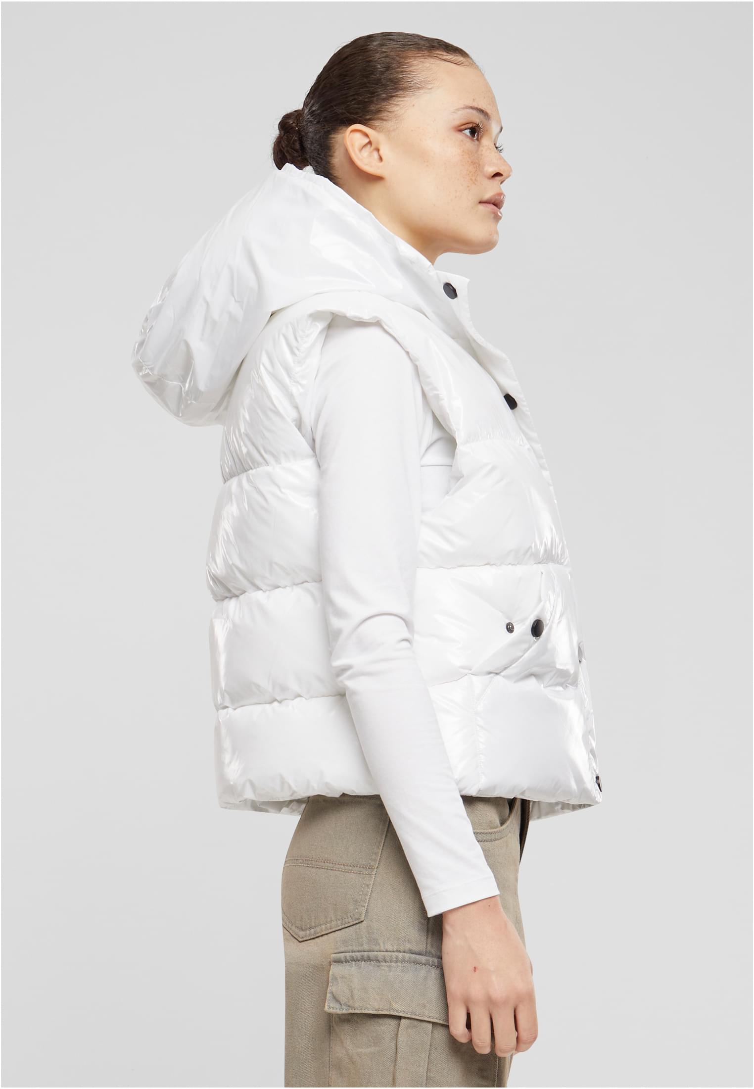 UC Ladies Gilet Essentials Shiny with Hood