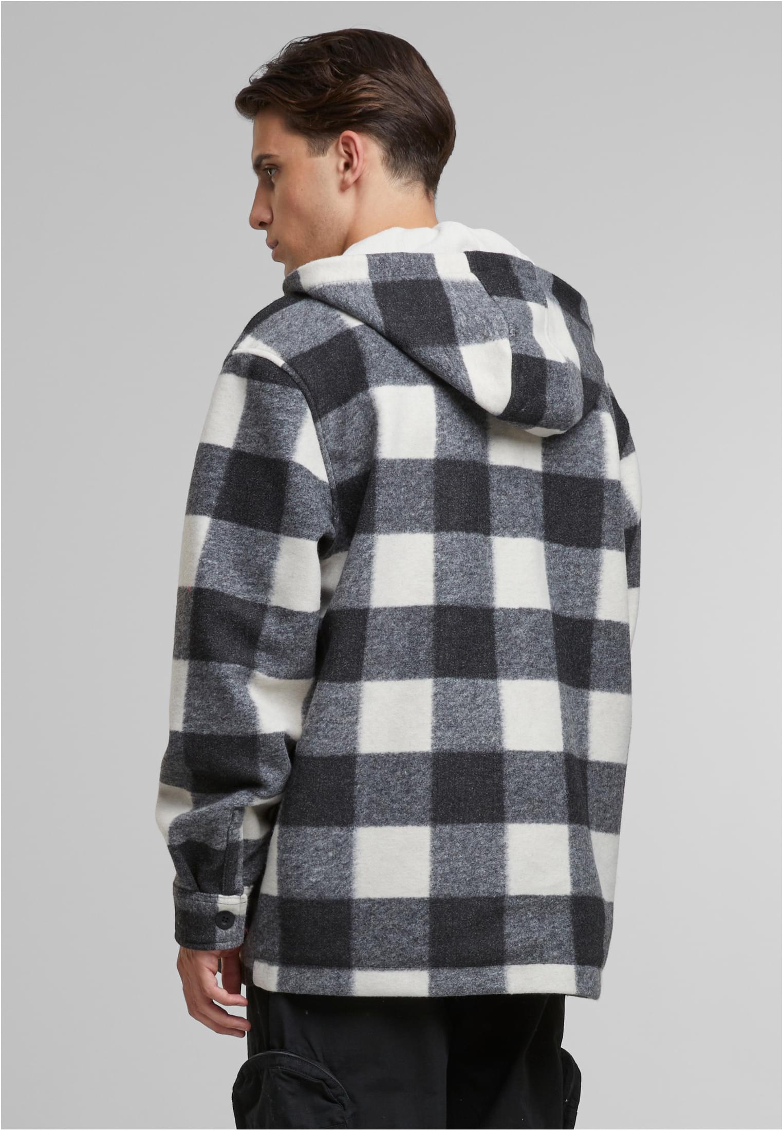 UC Men Giacca Big Check With Hood whitesand/black