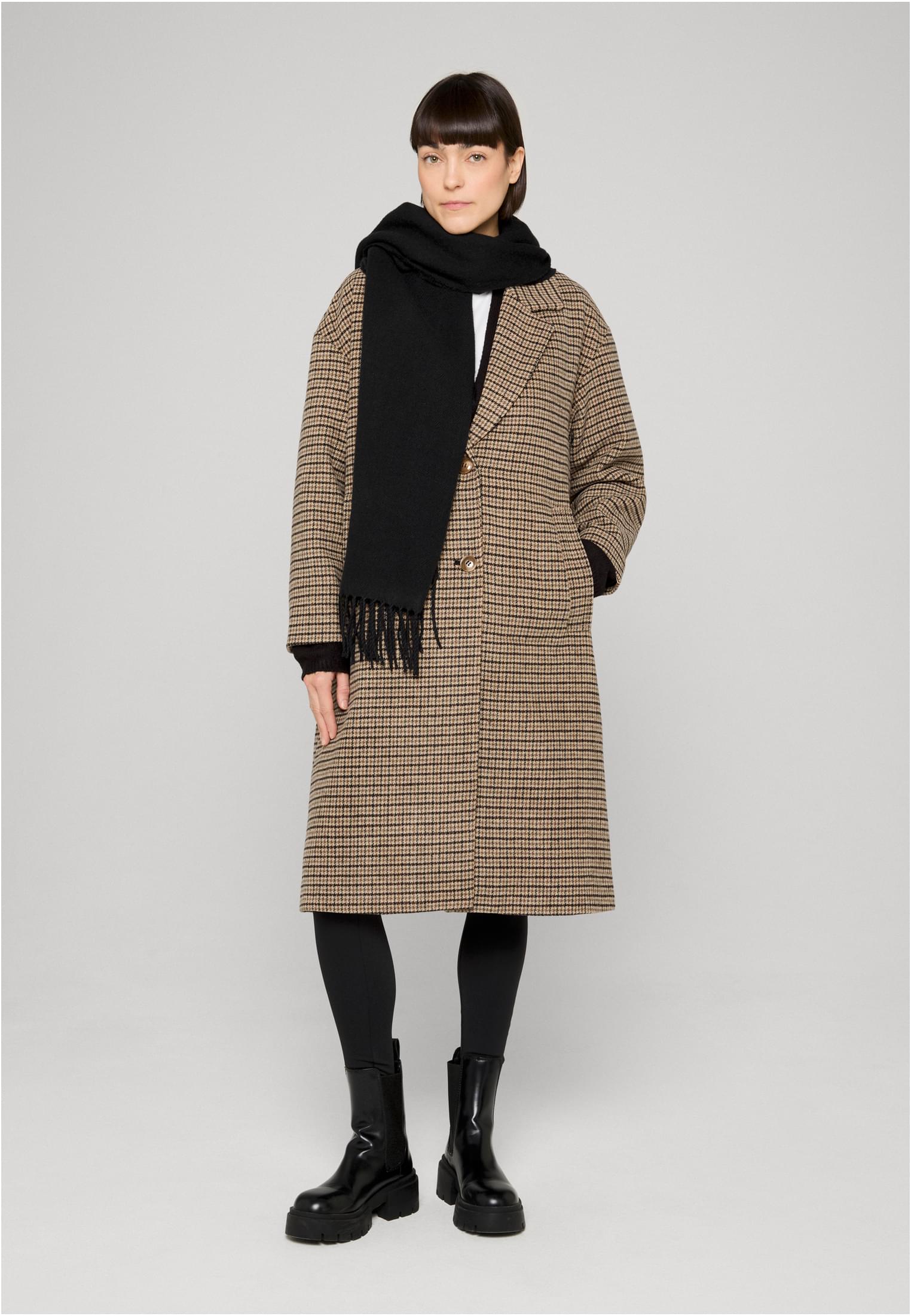 UC Ladies Cappotto Oversized Plaid unionbeige/black
