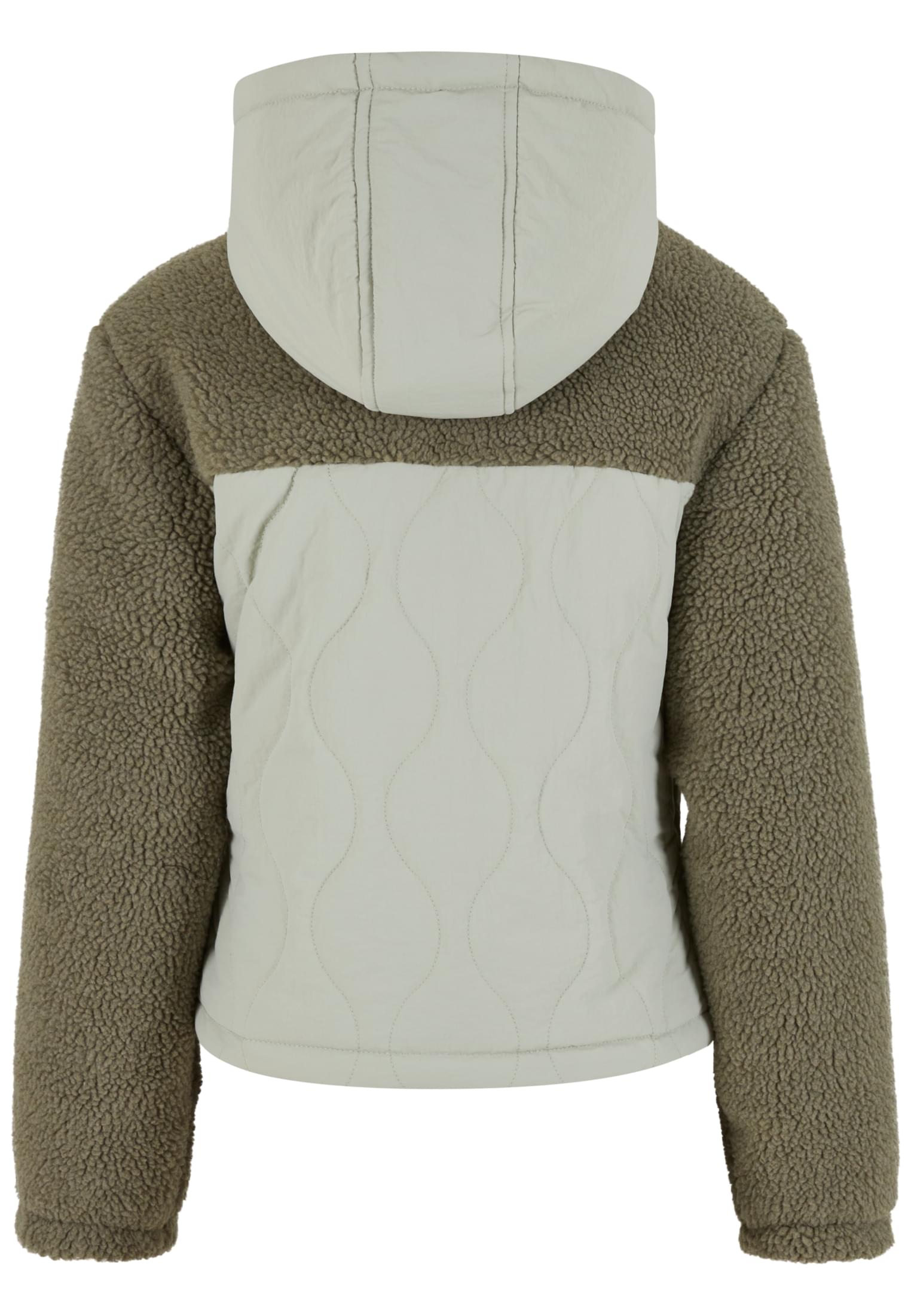 UC Ladies Giacca Sherpa Crinkle Nylon Mix palegreen/stonegreen