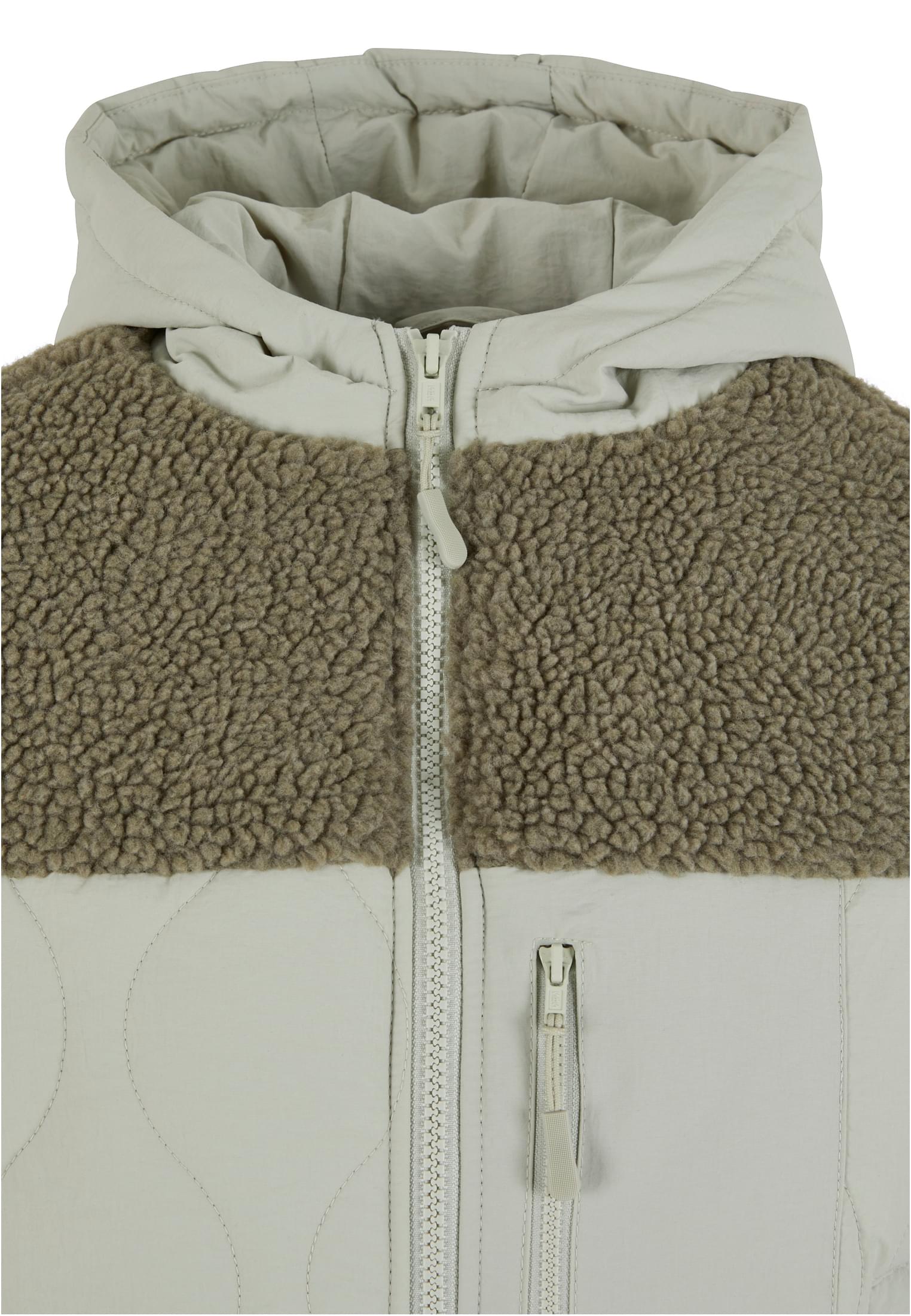 UC Ladies Giacca Sherpa Crinkle Nylon Mix palegreen/stonegreen
