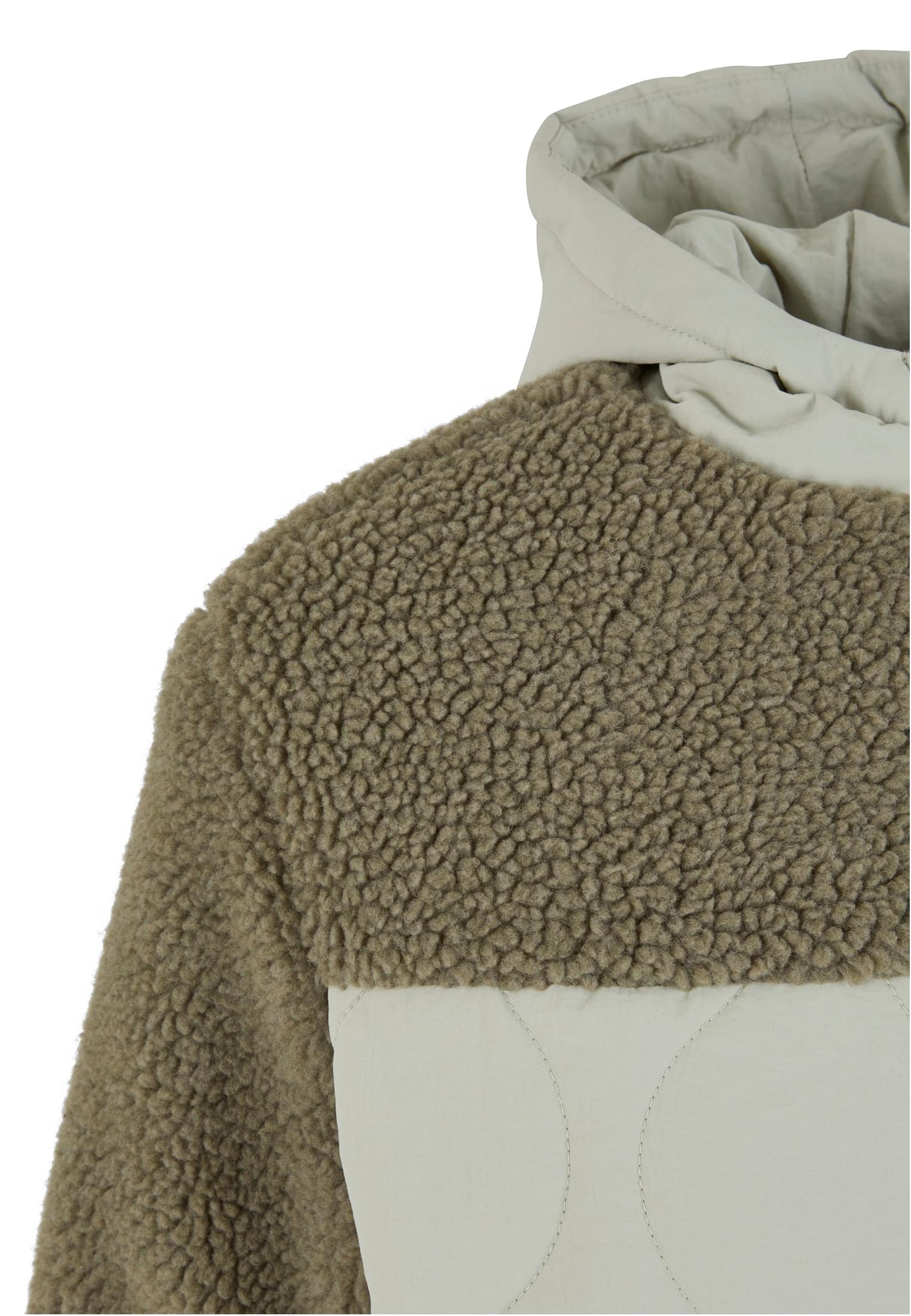 UC Ladies Giacca Sherpa Crinkle Nylon Mix palegreen/stonegreen