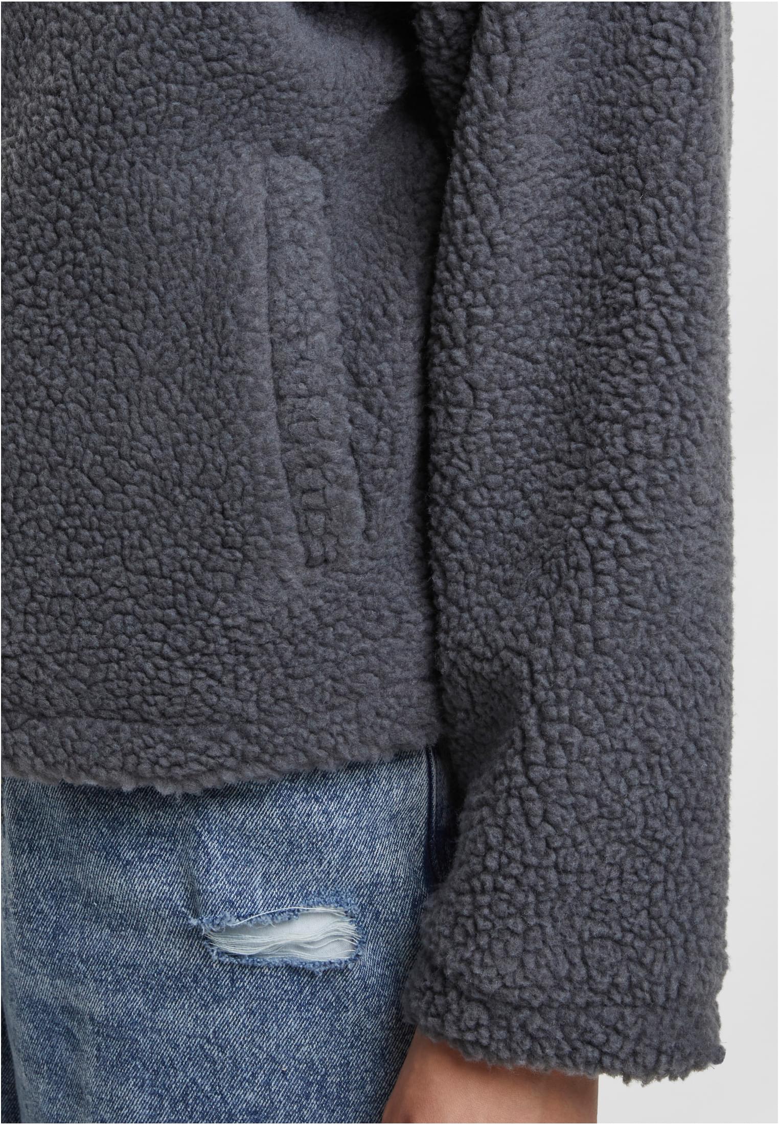 UC Ladies Giacca Short Hooded Sherpa cloudgrey