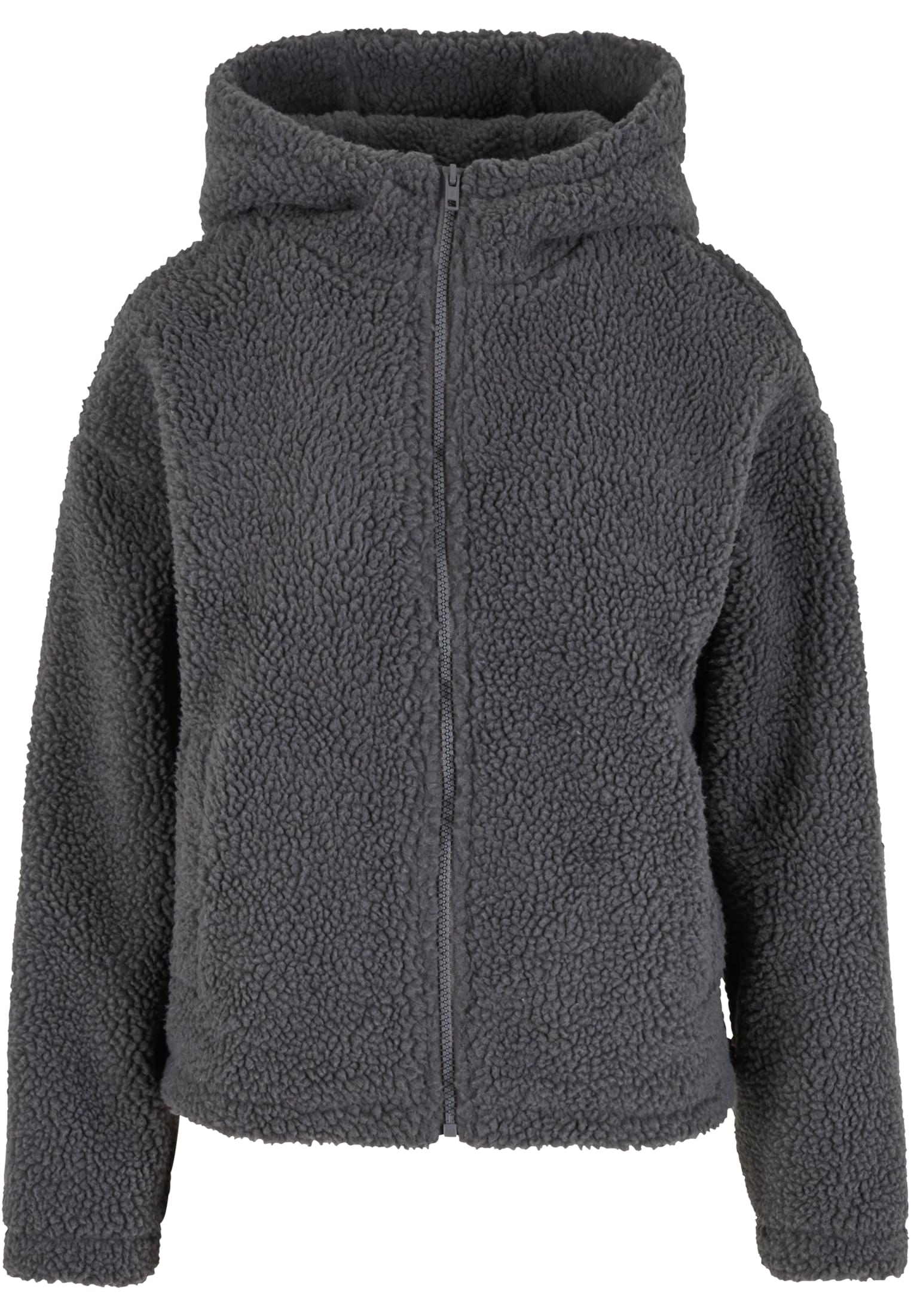 UC Ladies Giacca Short Hooded Sherpa cloudgrey