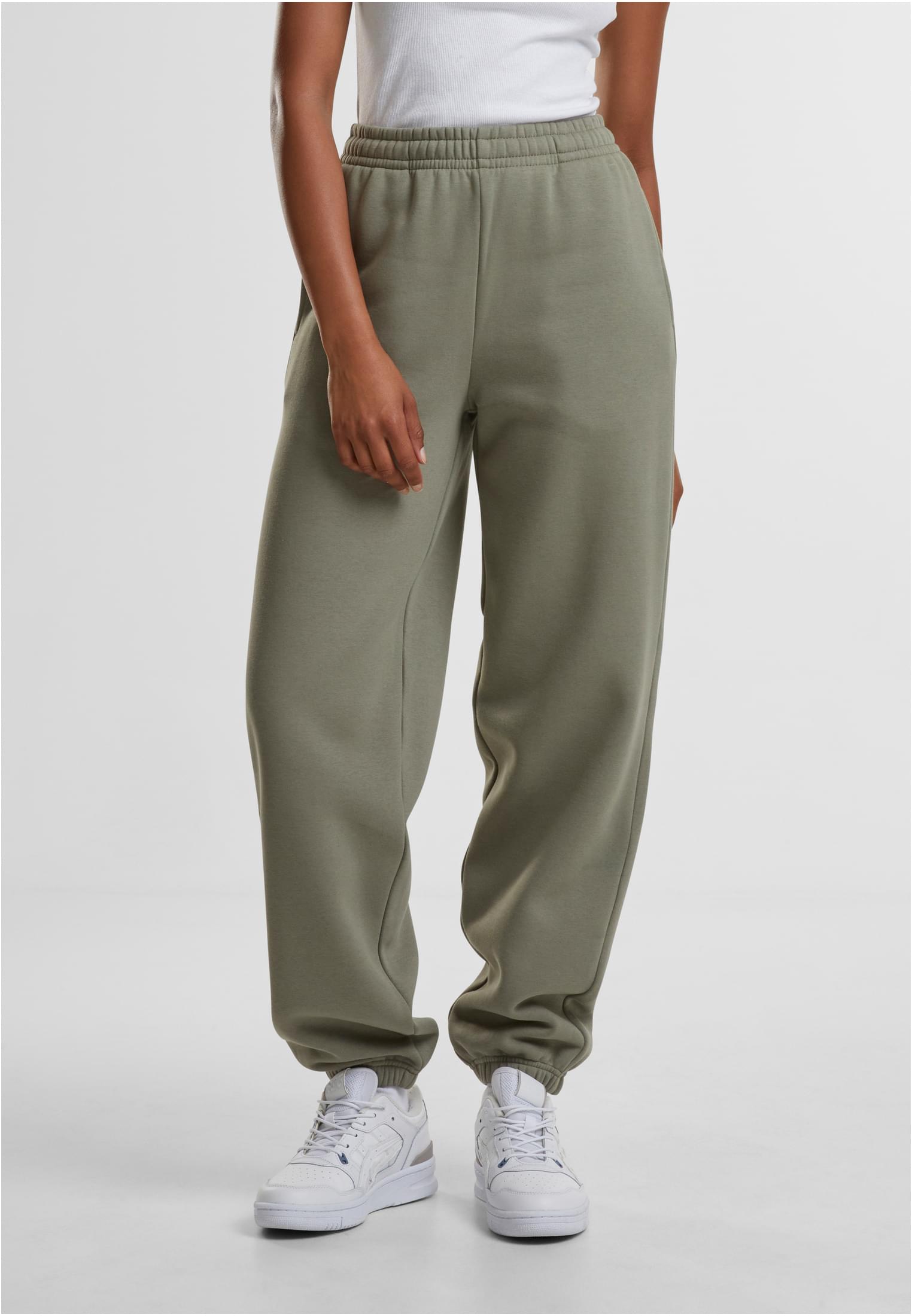 UC Ladies Pantaloni della tuta Fluffy paleolive