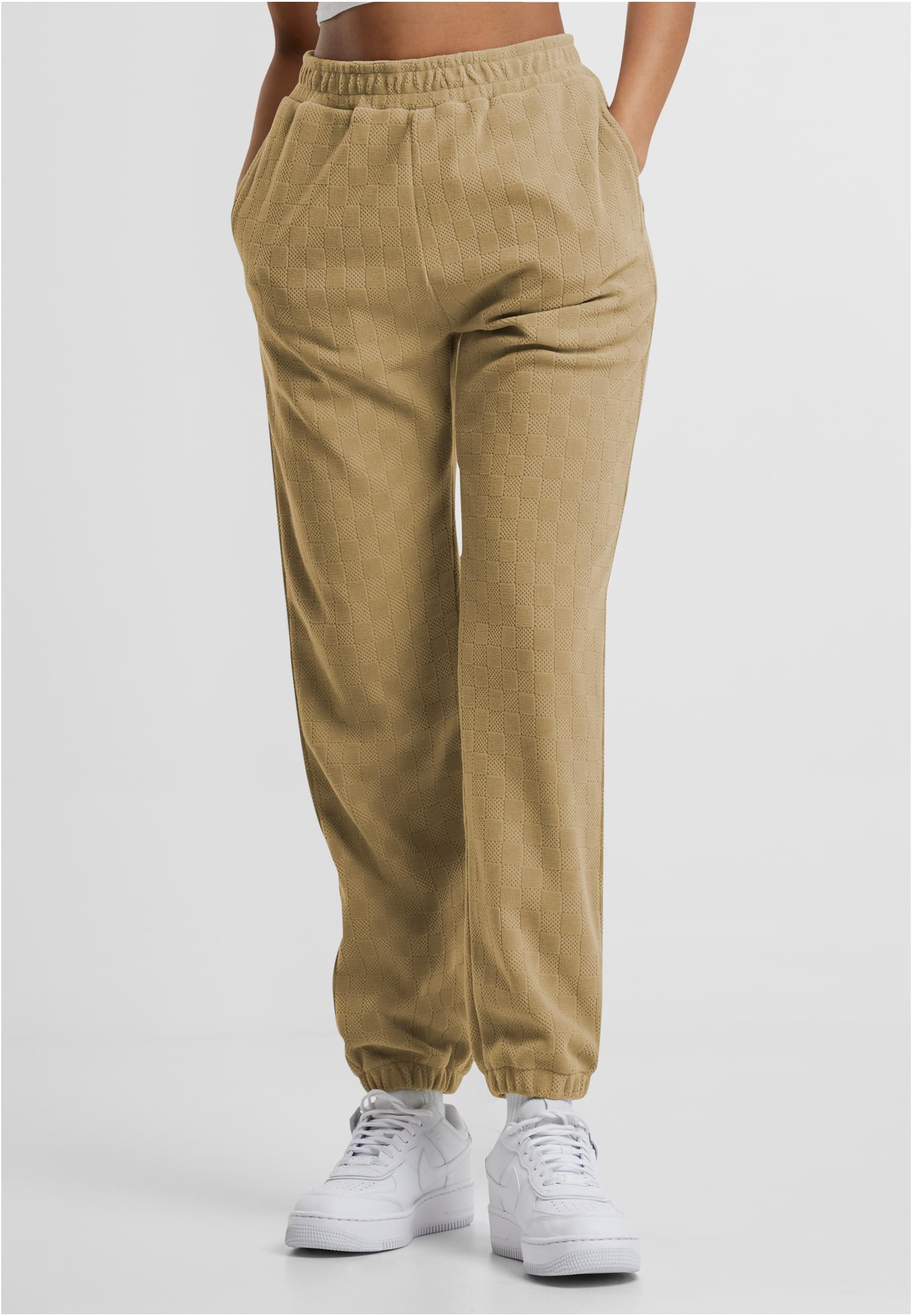 Urban Classics Pantaloni della tuta Jacquard Velvet unionbeige