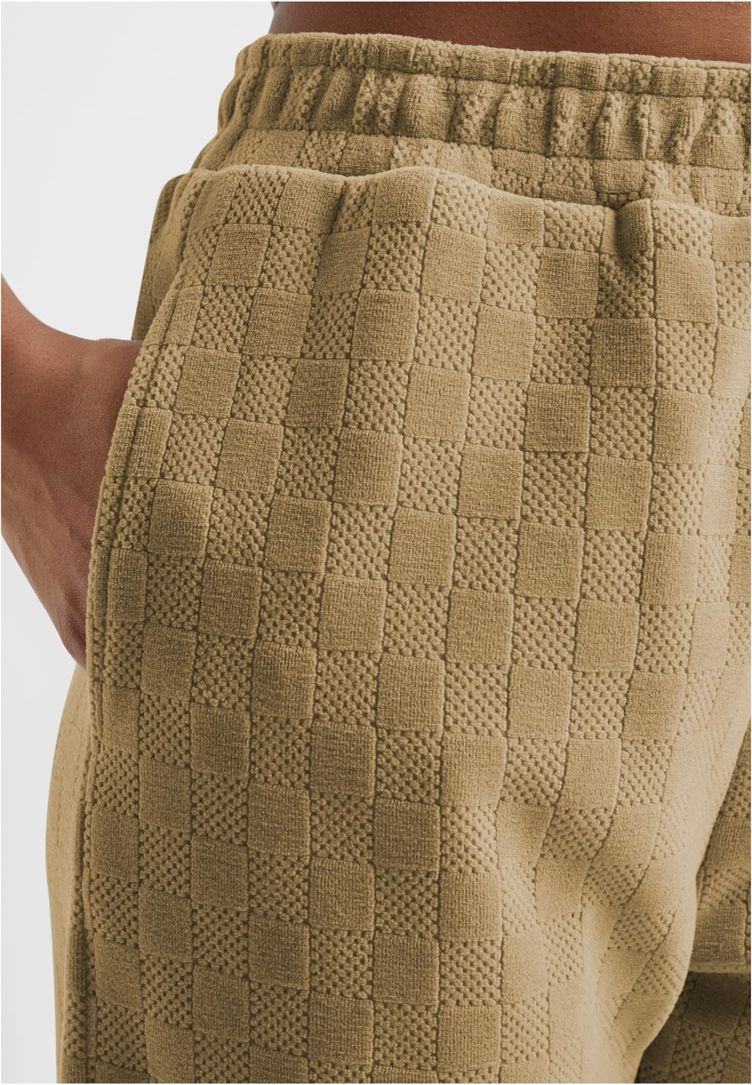 Urban Classics Pantaloni della tuta Jacquard Velvet unionbeige