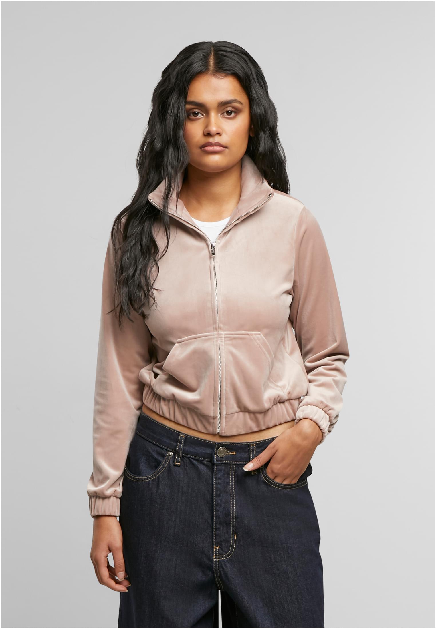 UC Ladies Giacca Short Velvet Track duskrose