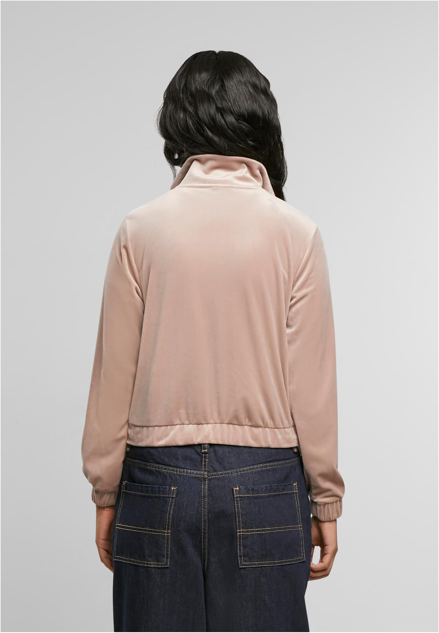 Urban Classics Giacca Short Velvet Track duskrose