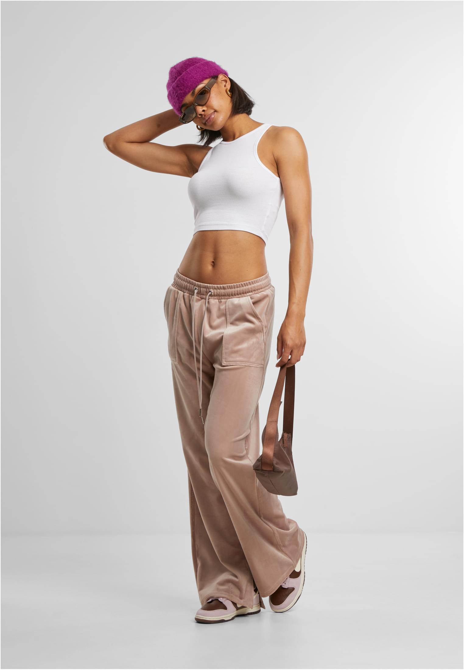 Urban Classics Pantaloni della tuta Velvet duskrose
