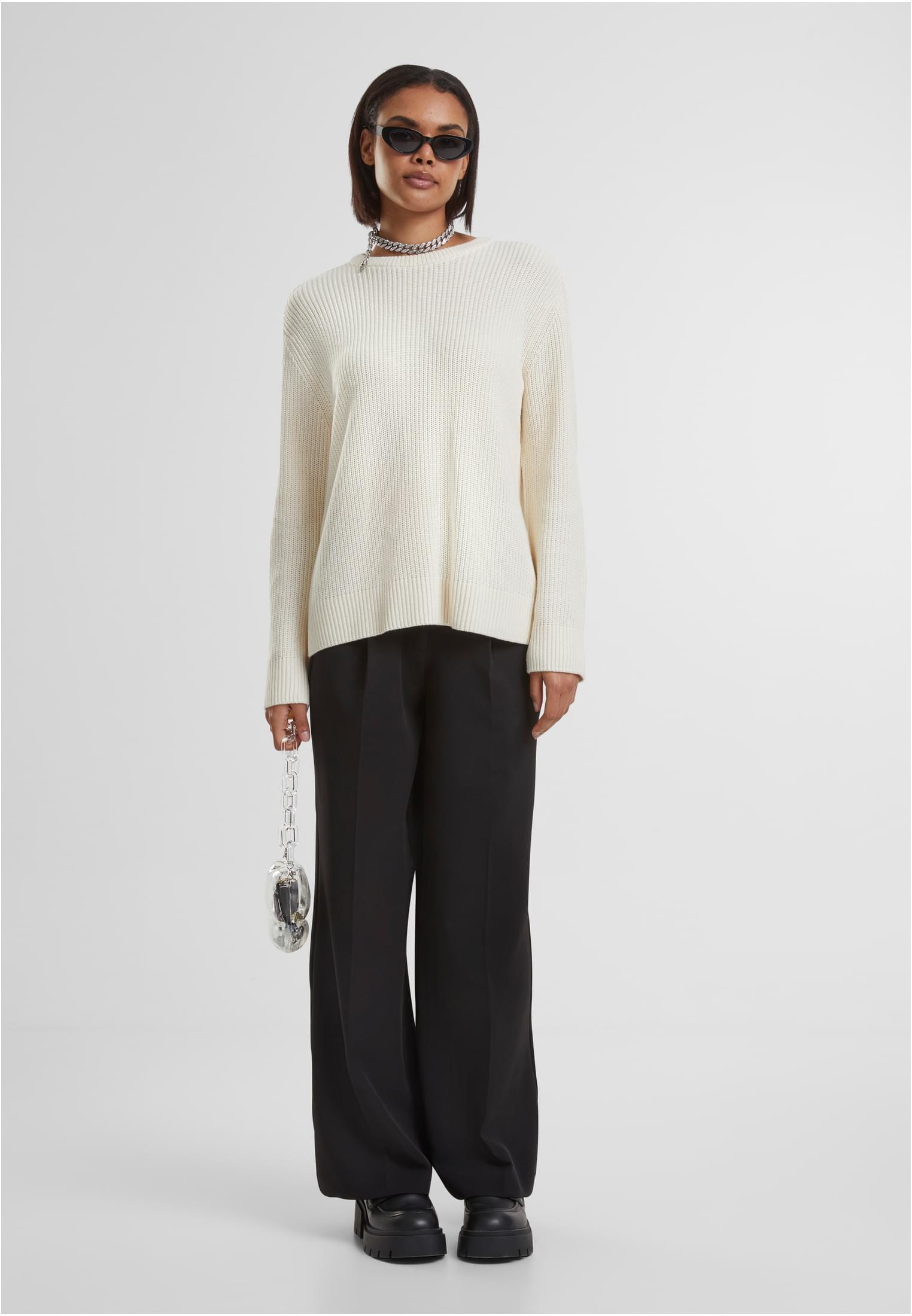 UC Ladies Maglione Rib Knit whitesand