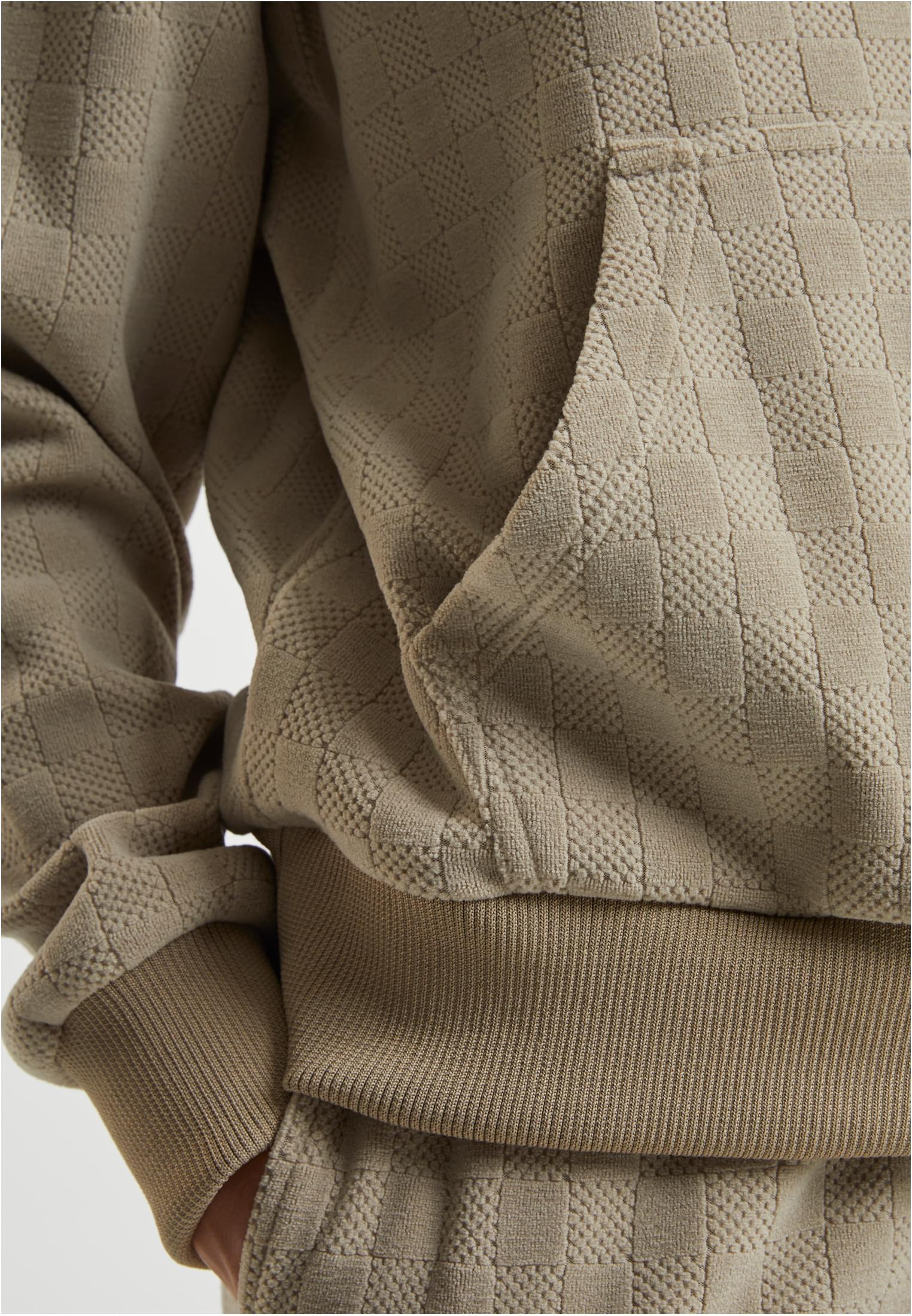 UC Ladies Felpa con cappuccio Jacquard Velvet Oversized unionbeige
