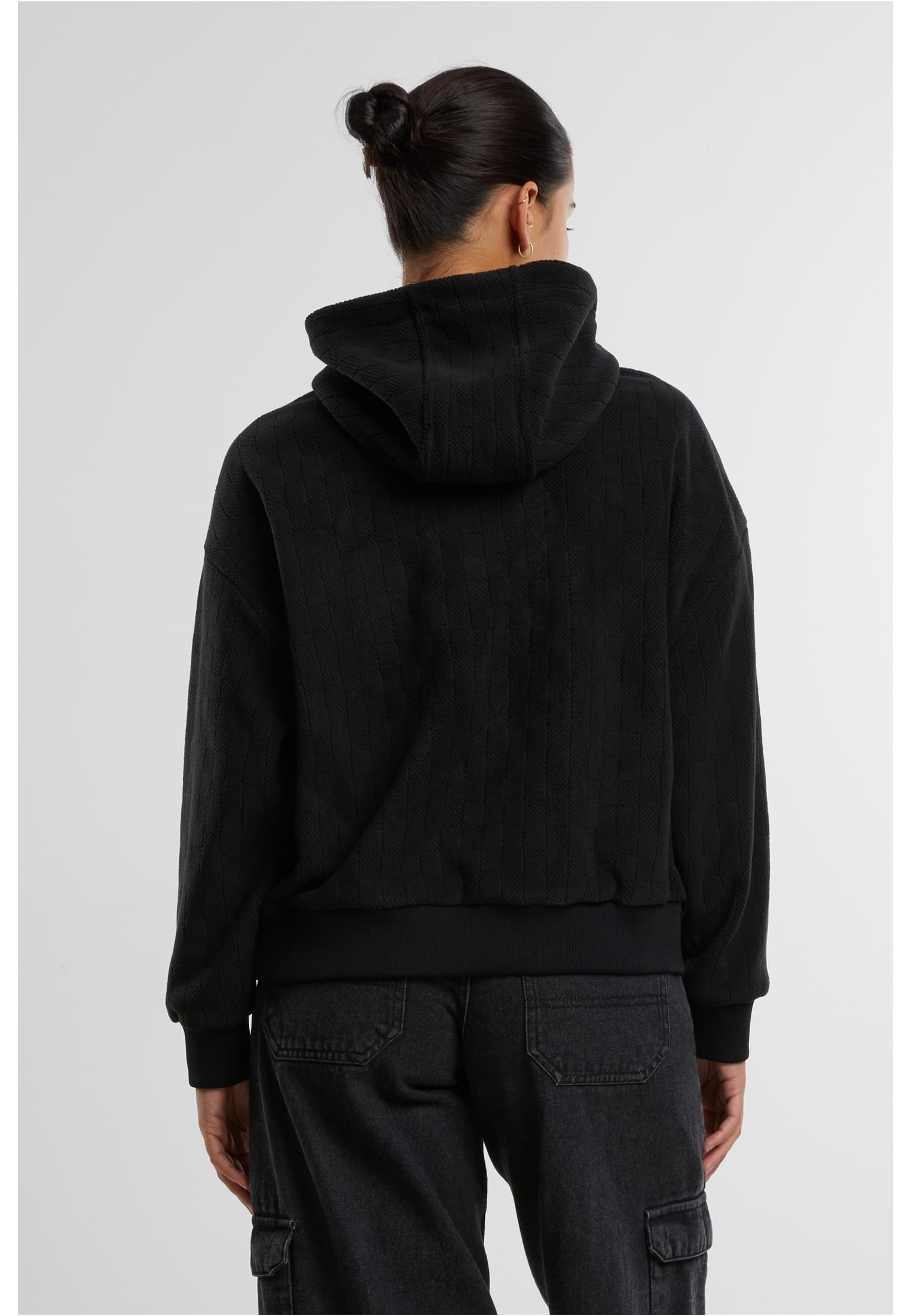 Urban Classics Felpa con cappuccio Jacquard Velvet Oversized