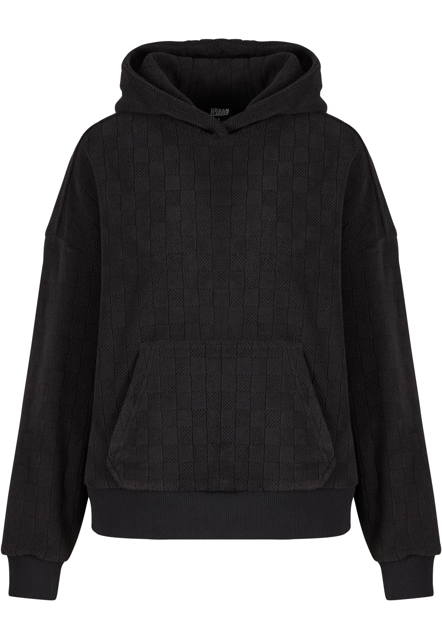 Urban Classics Felpa con cappuccio Jacquard Velvet Oversized