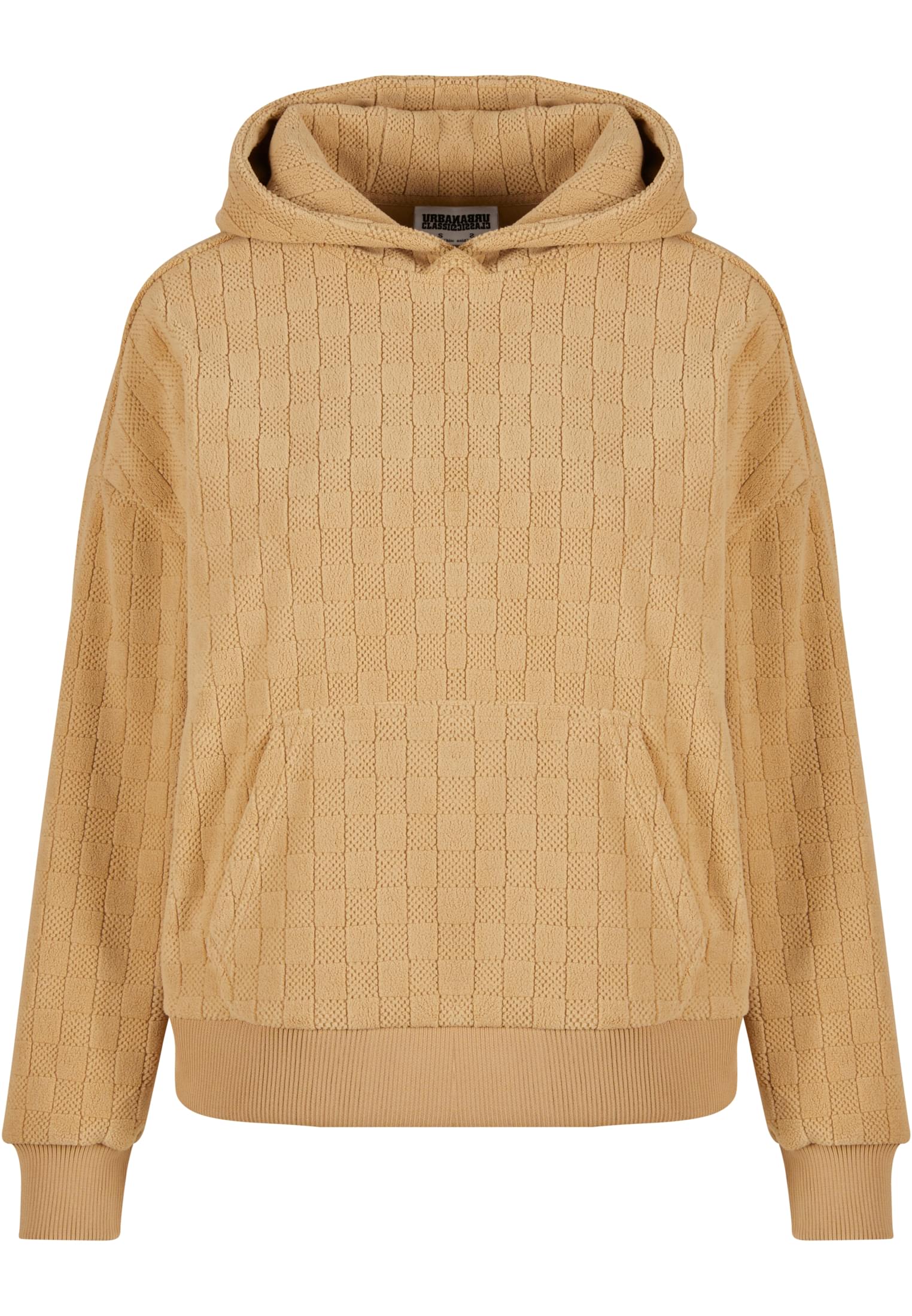 UC Ladies Felpa con cappuccio Jacquard Velvet Oversized unionbeige