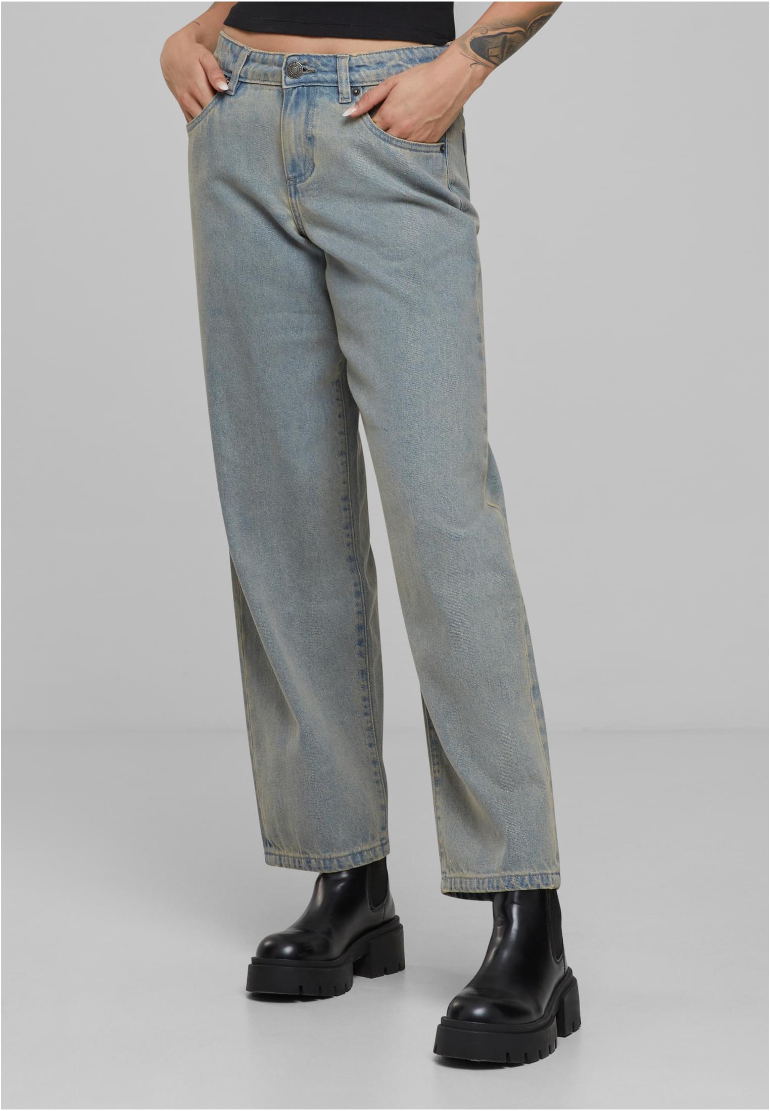 Urban Classics Jeans Mid Waist new dirty washed