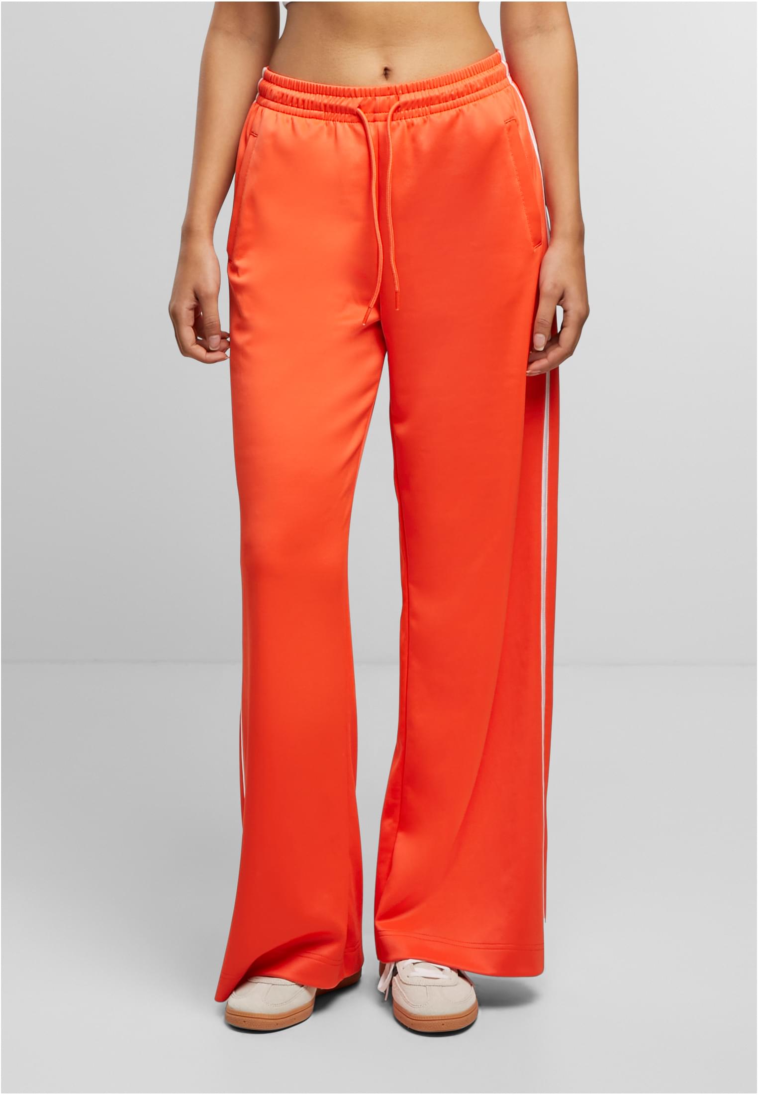 Urban Classics Pantaloni Wide Leg Track signalred