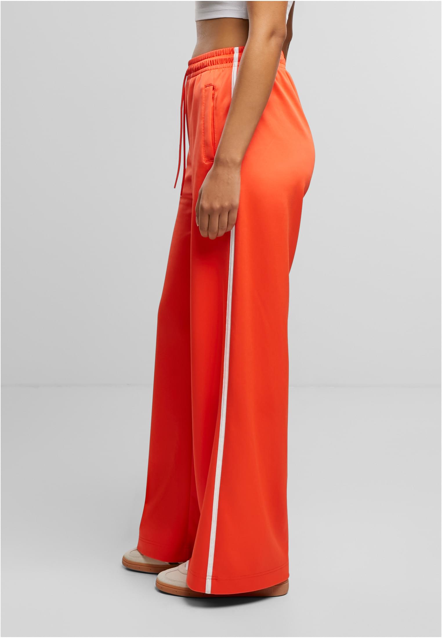 Urban Classics Pantaloni Wide Leg Track signalred