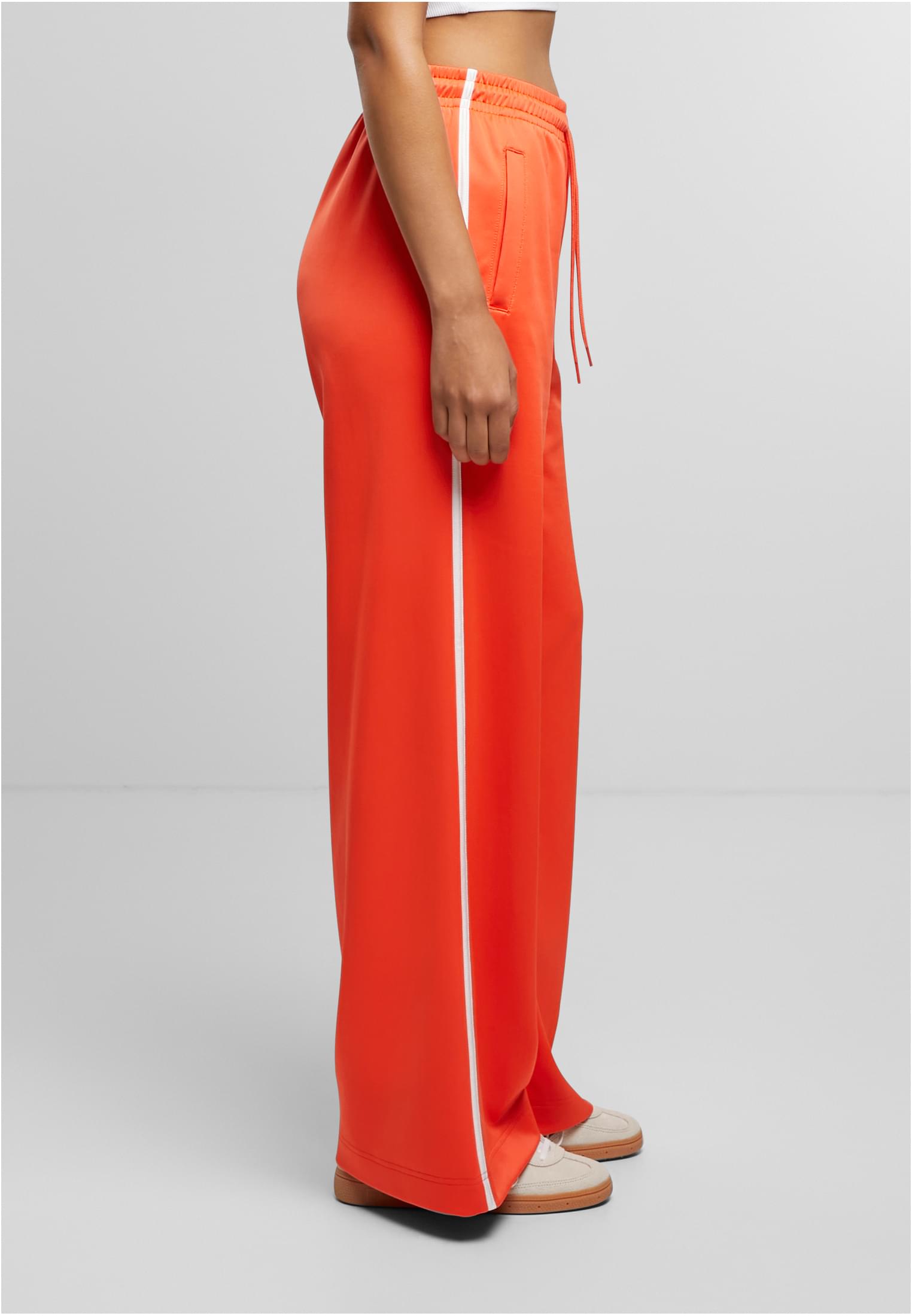 Urban Classics Pantaloni Wide Leg Track signalred