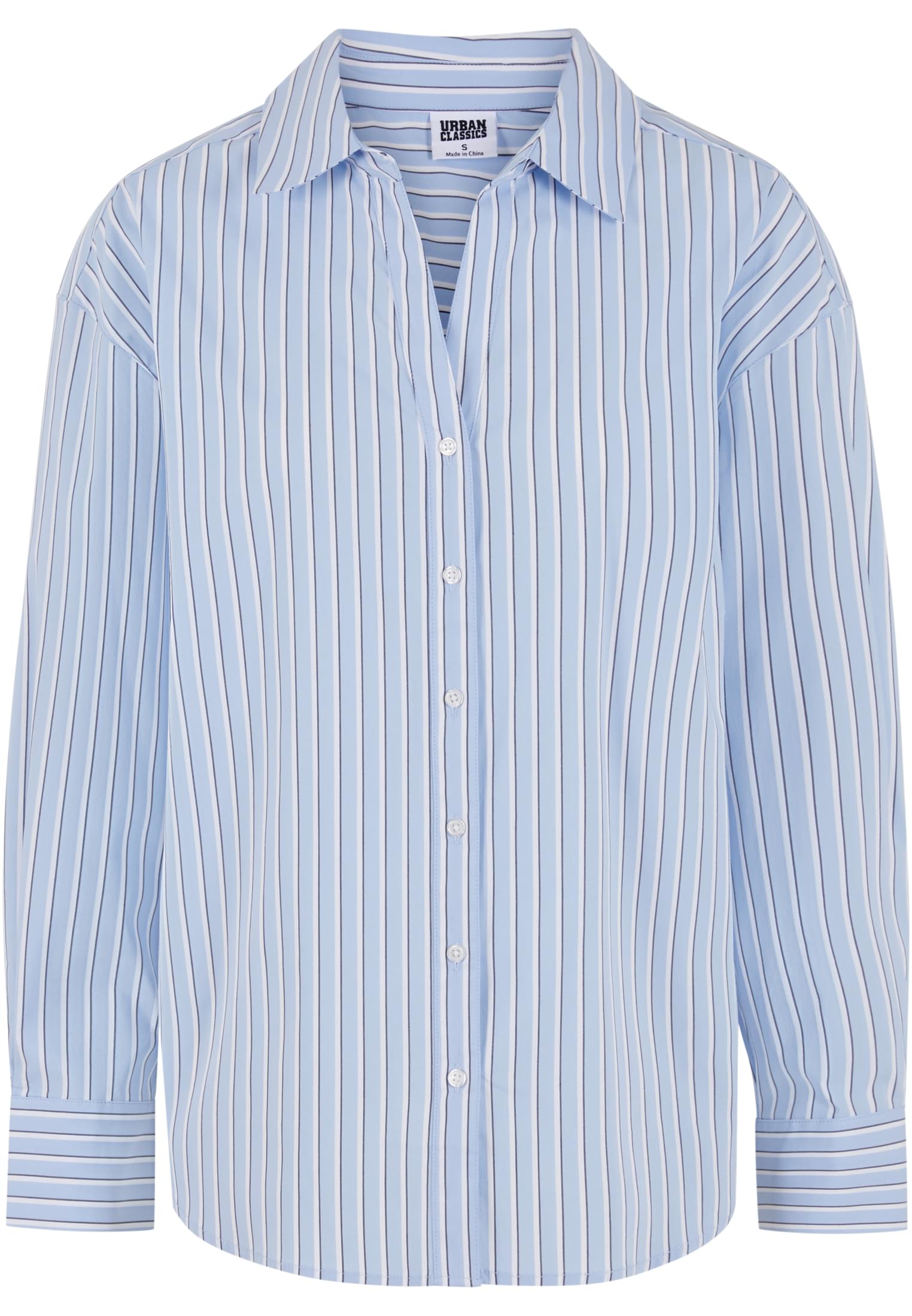 Urban Classics Blusa Oversized Striped powderblue/white