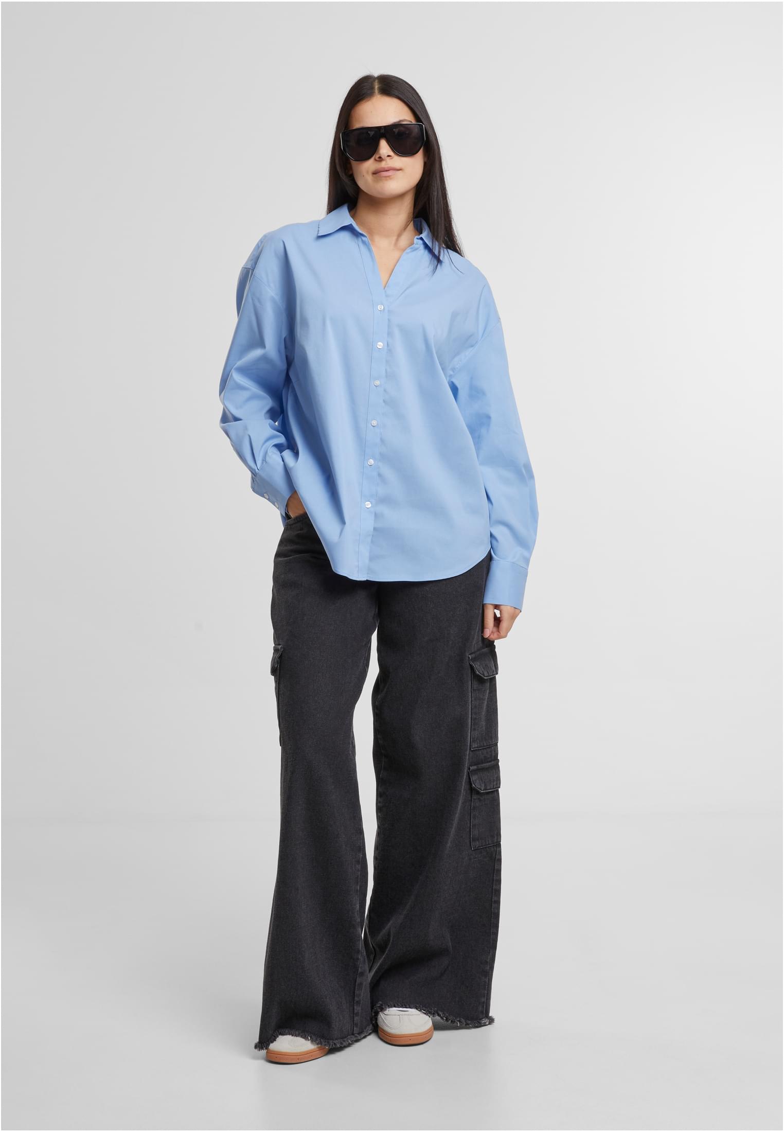 UC Ladies Blusa Oversized Cotton powderblue