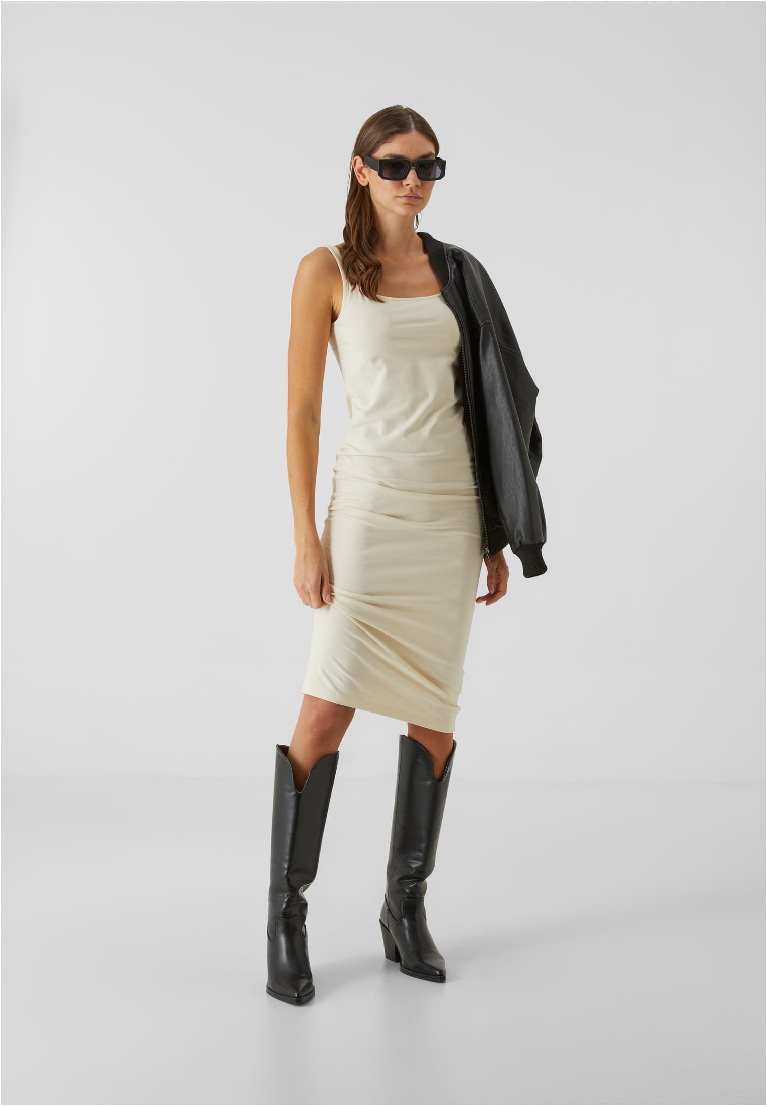 Urban Classics Abito Basic Long Cotton whitesand