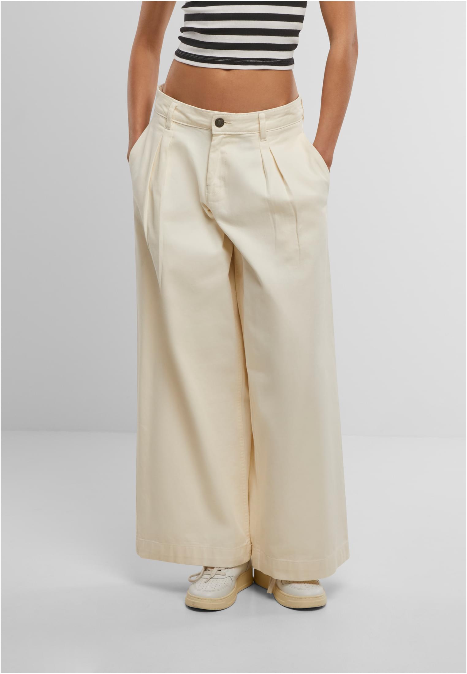 UC Ladies Pantaloni Wide Leg whitesand