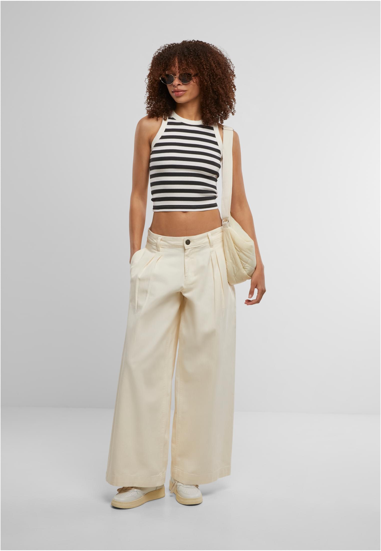 UC Ladies Pantaloni Wide Leg whitesand