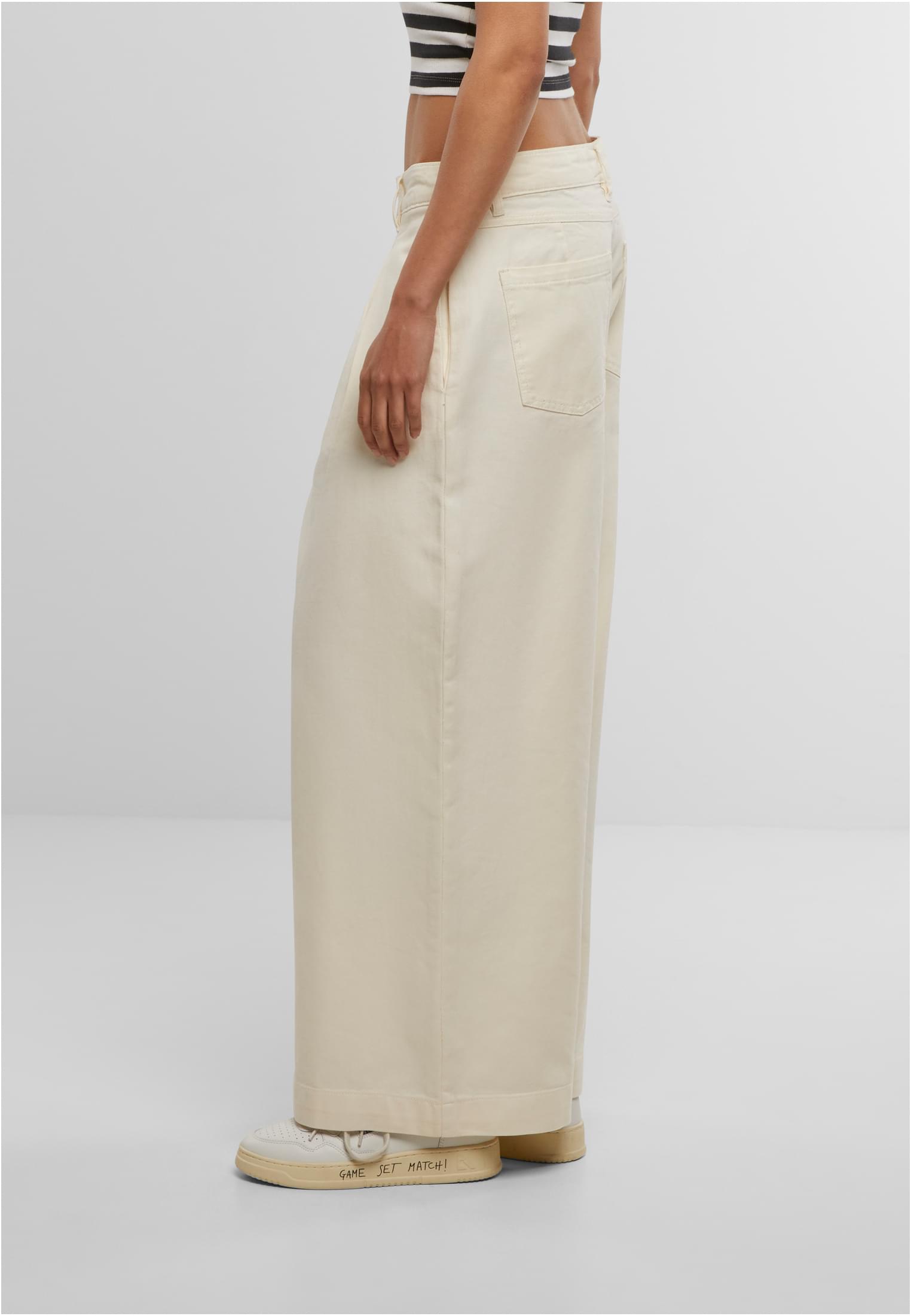 UC Ladies Pantaloni Wide Leg whitesand