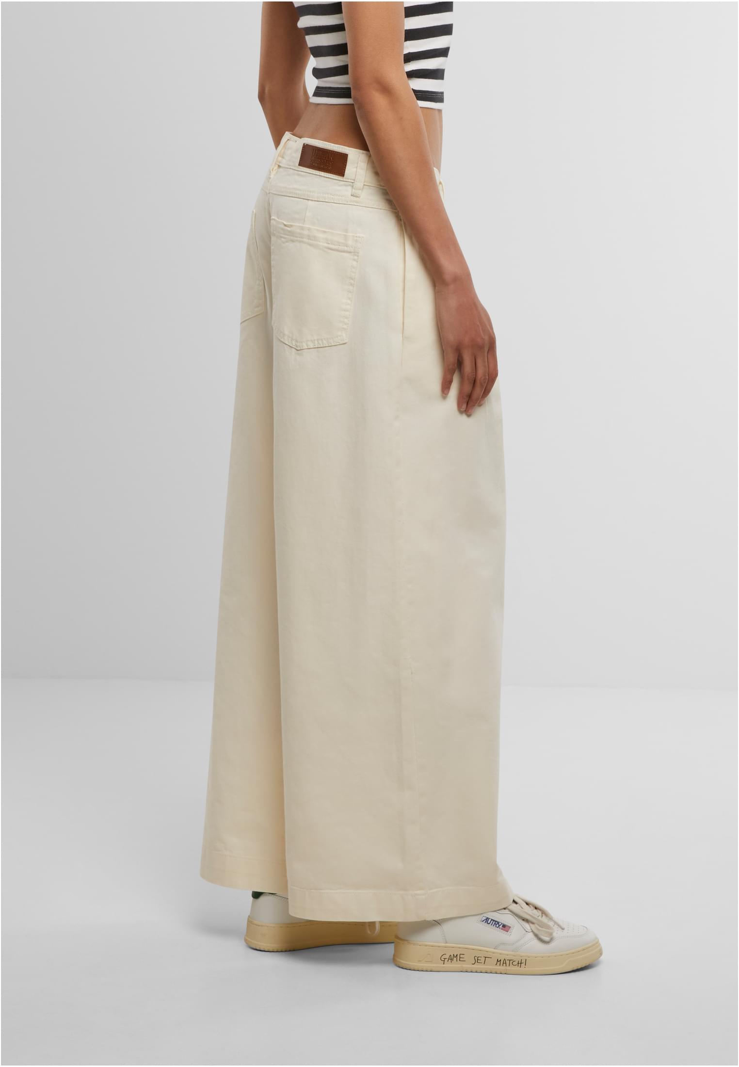 UC Ladies Pantaloni Wide Leg whitesand