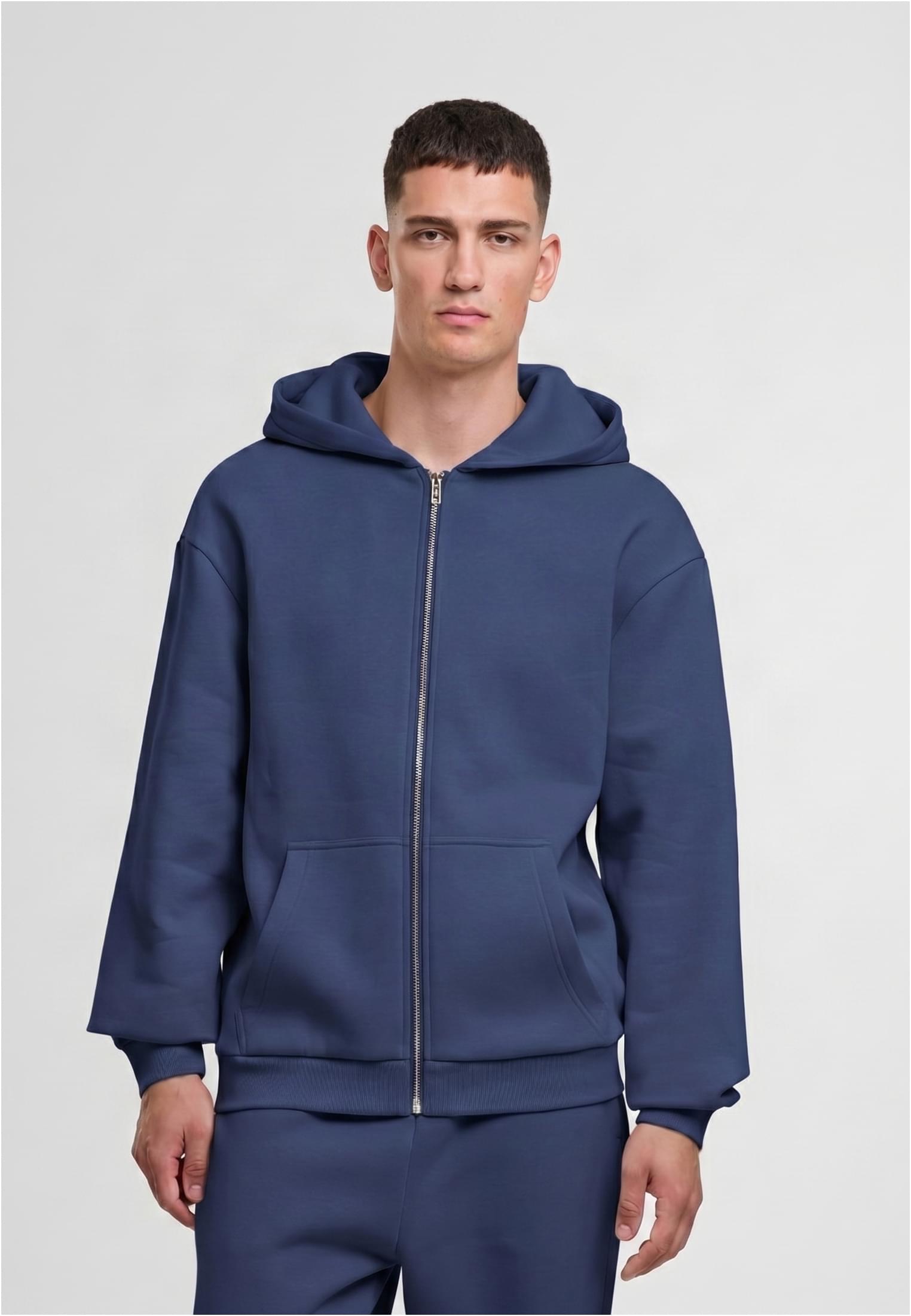 Urban Classics Felpa con cappuccio Fluffy Zip lightnavy