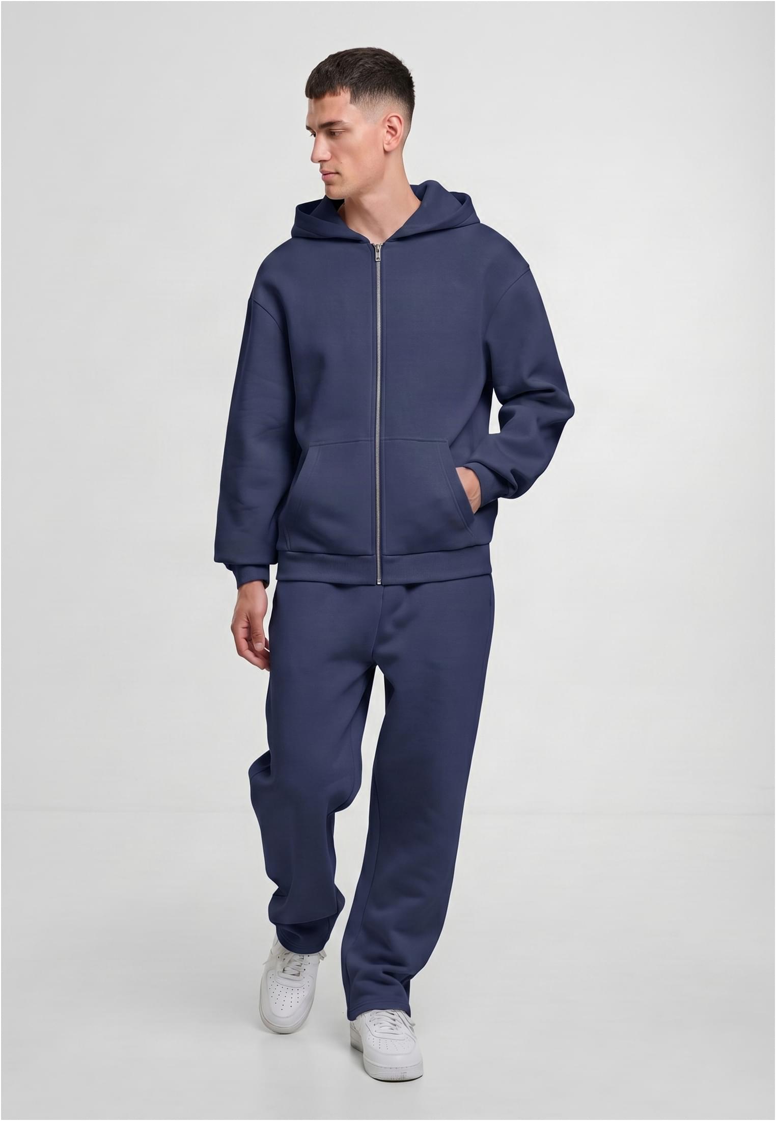 Urban Classics Felpa con cappuccio Fluffy Zip lightnavy