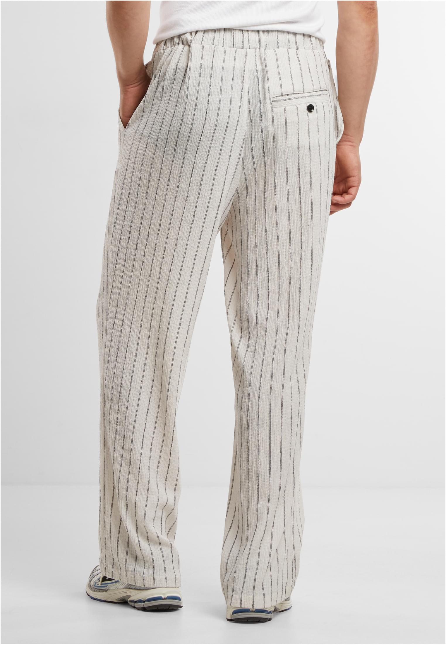 Urban Classics Pantaloni Striped Crinkle Resort