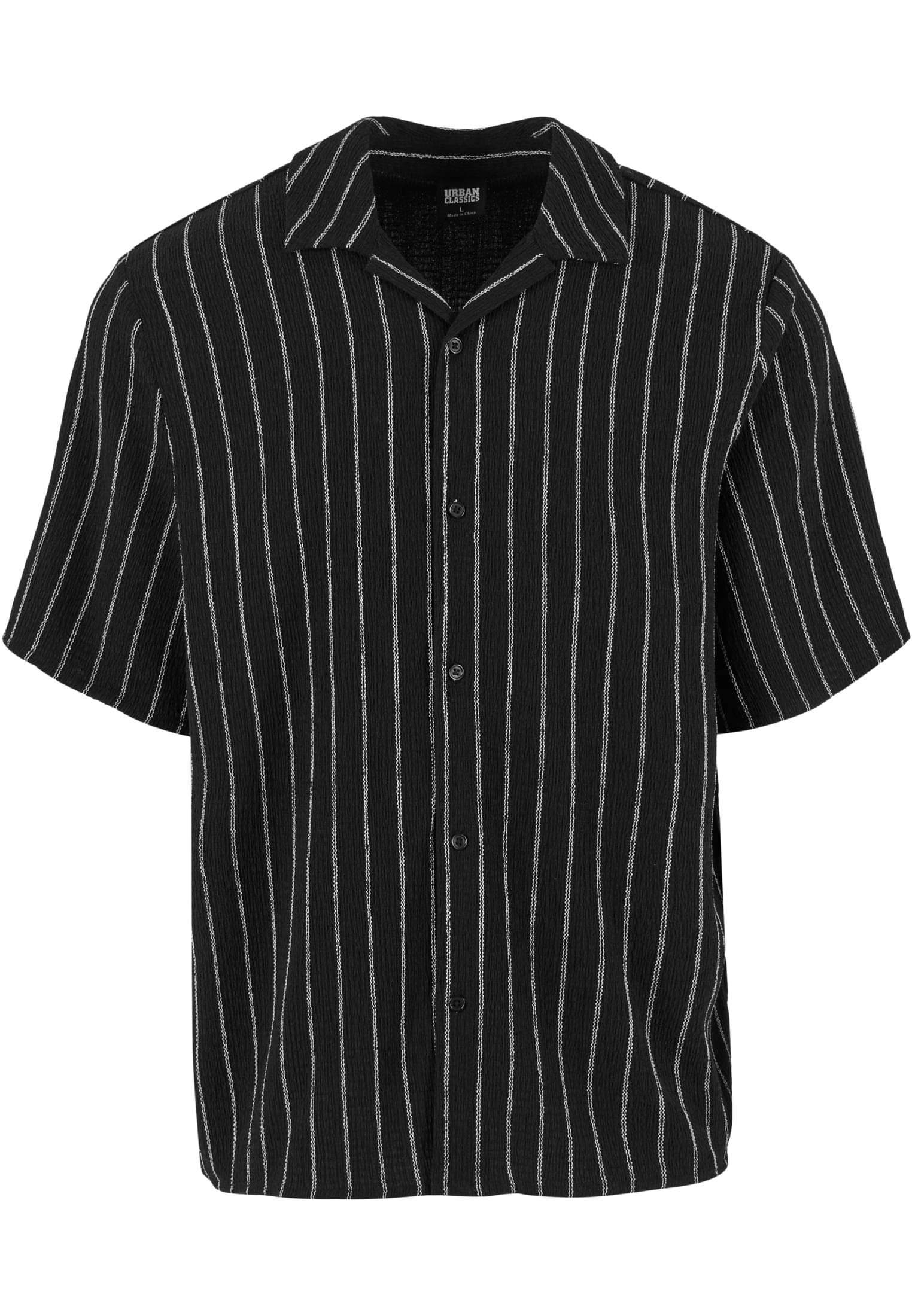 Urban Classics Camicia Striped Crinkle Resort