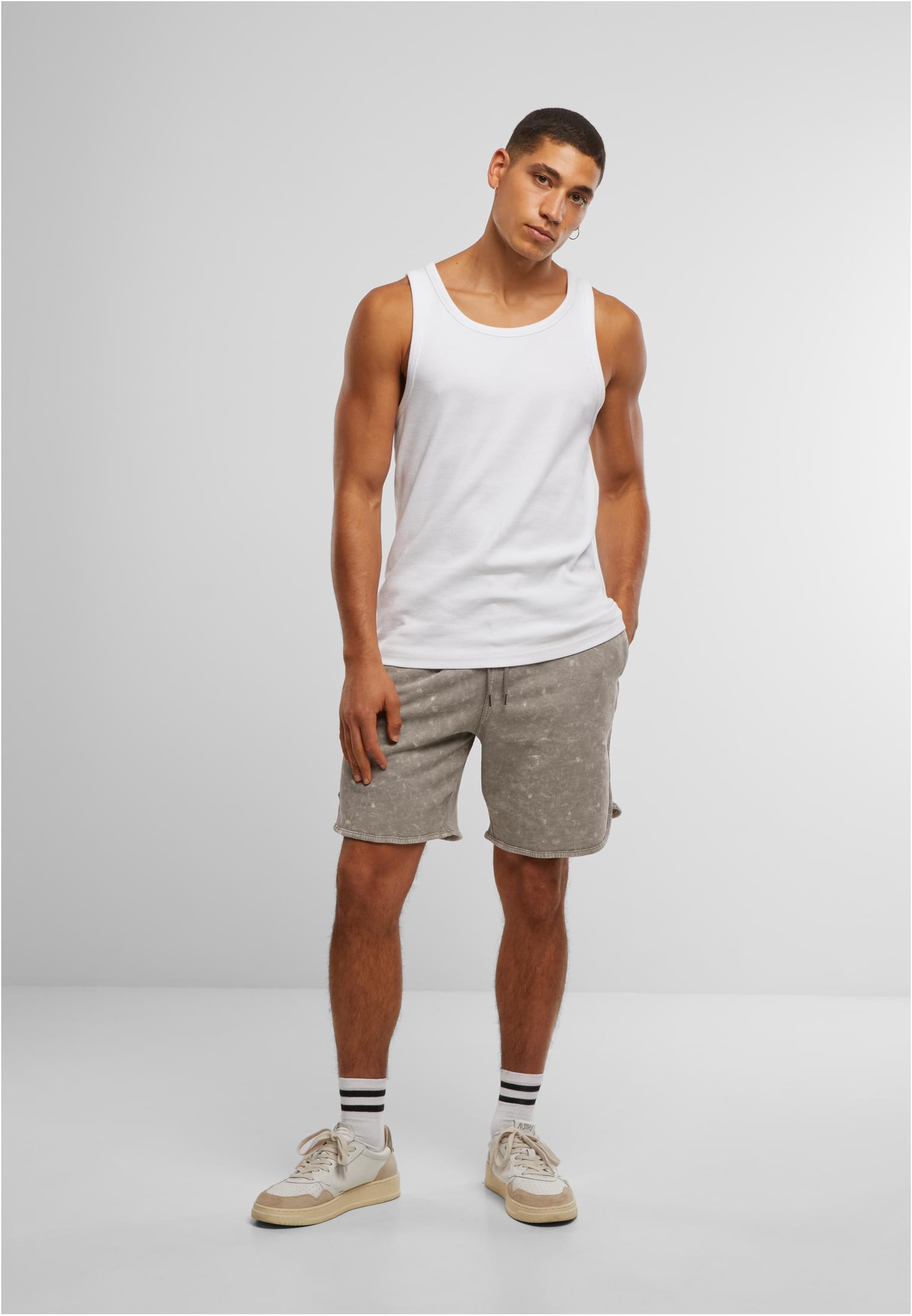 Urban Classics Pantaloncini Washed Piped steelgrey