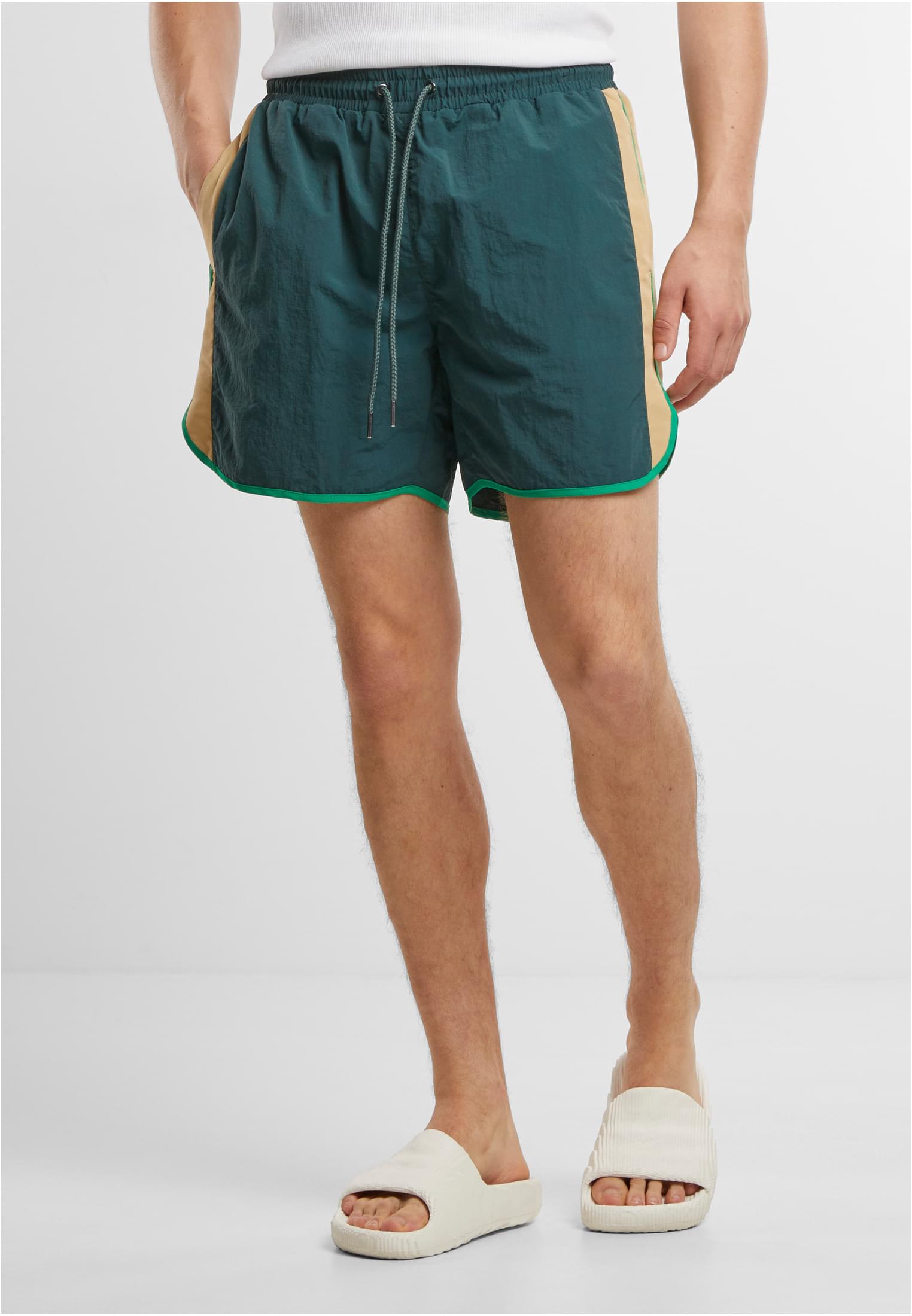 Urban Classics Pantaloncini Retro Look Swim bottlegreen
