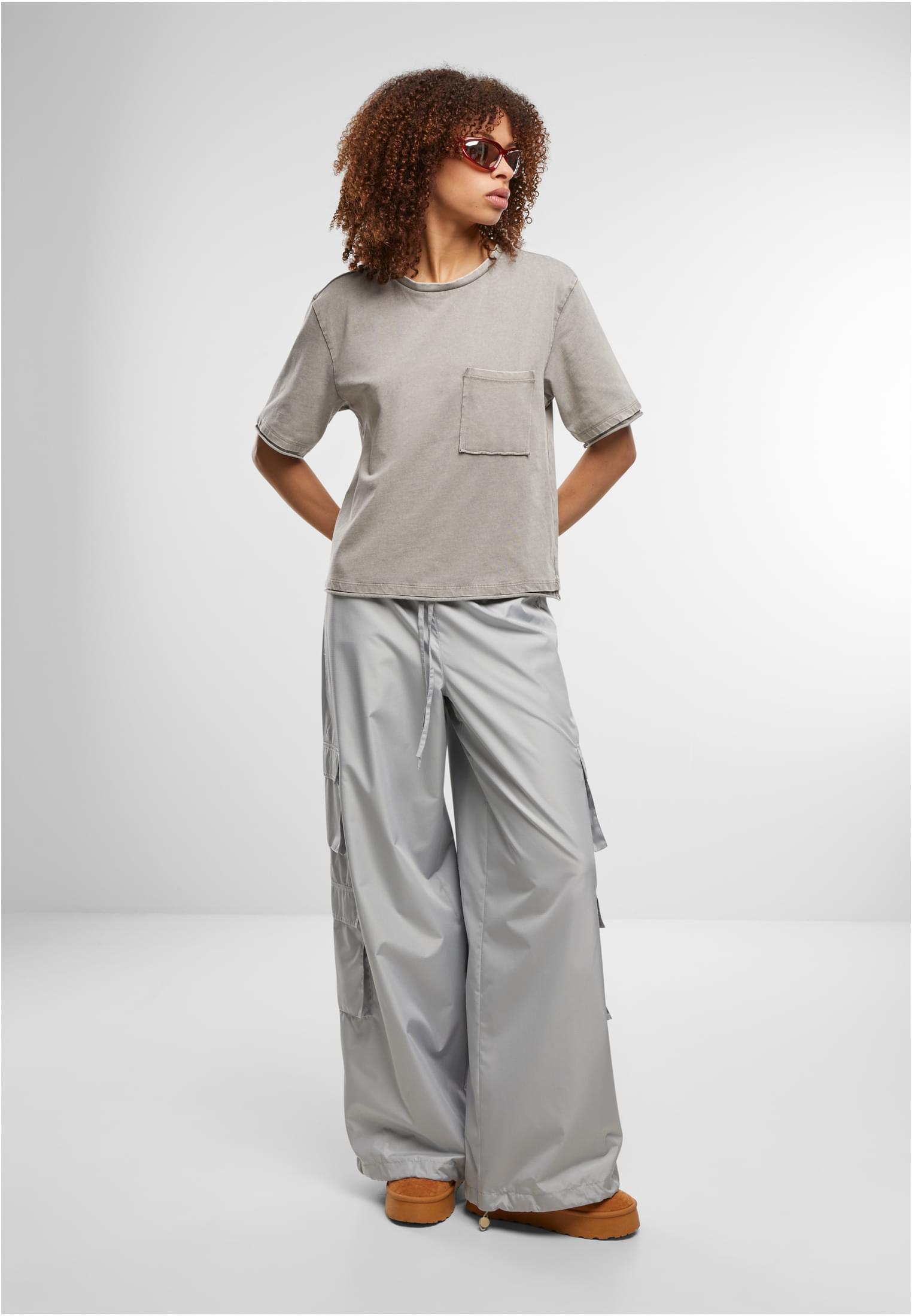 UC Ladies Camicia Washed Boxy steelgrey