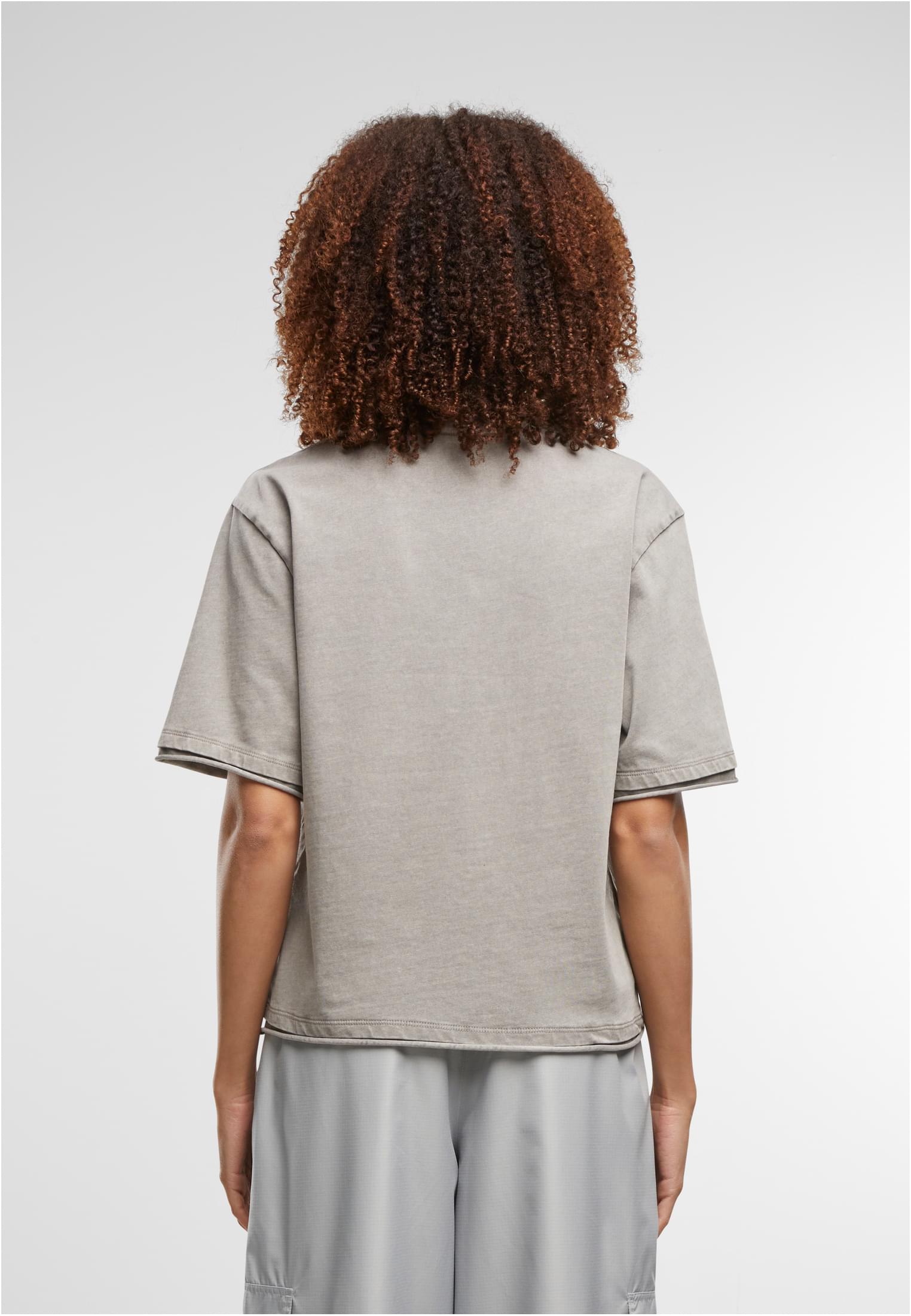 UC Ladies Camicia Washed Boxy steelgrey