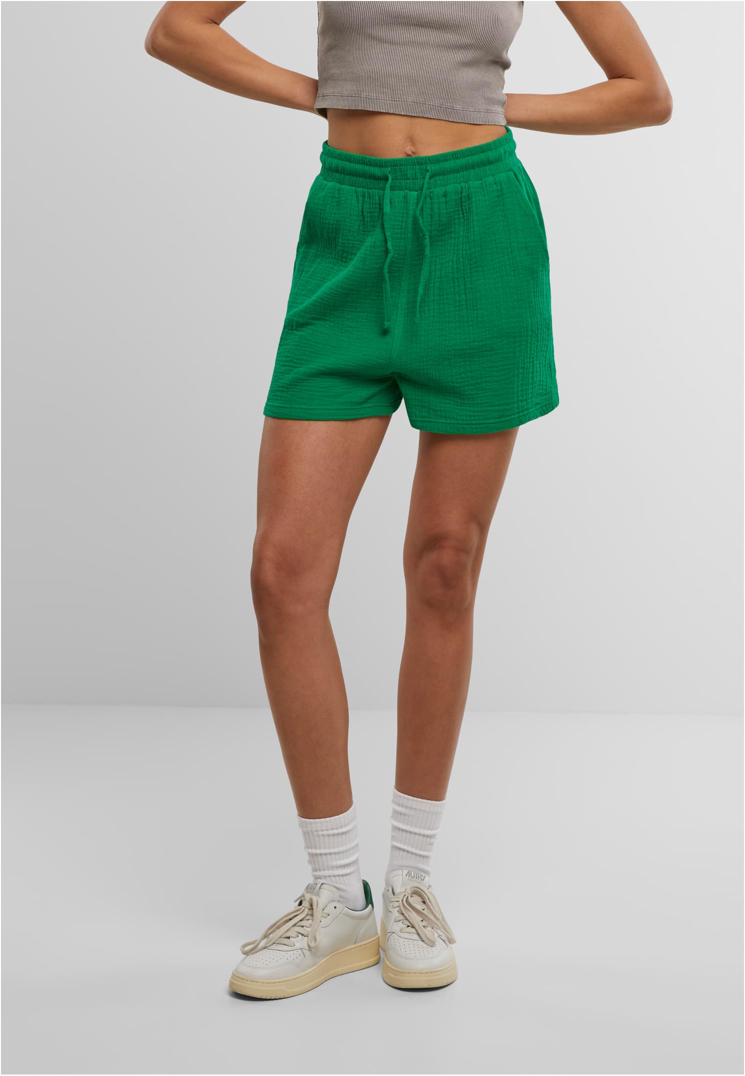 Urban Classics Pantaloncini Musselin froggreen