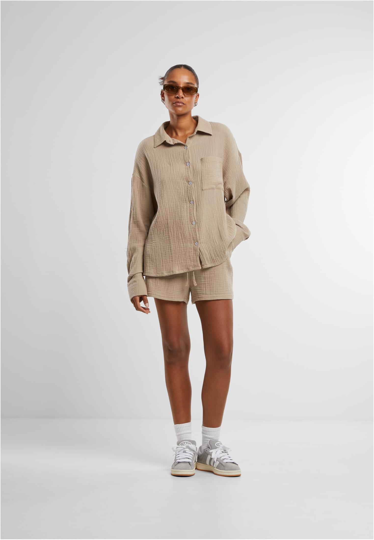 Urban Classics Blusa Oversized Musselin chalkdust