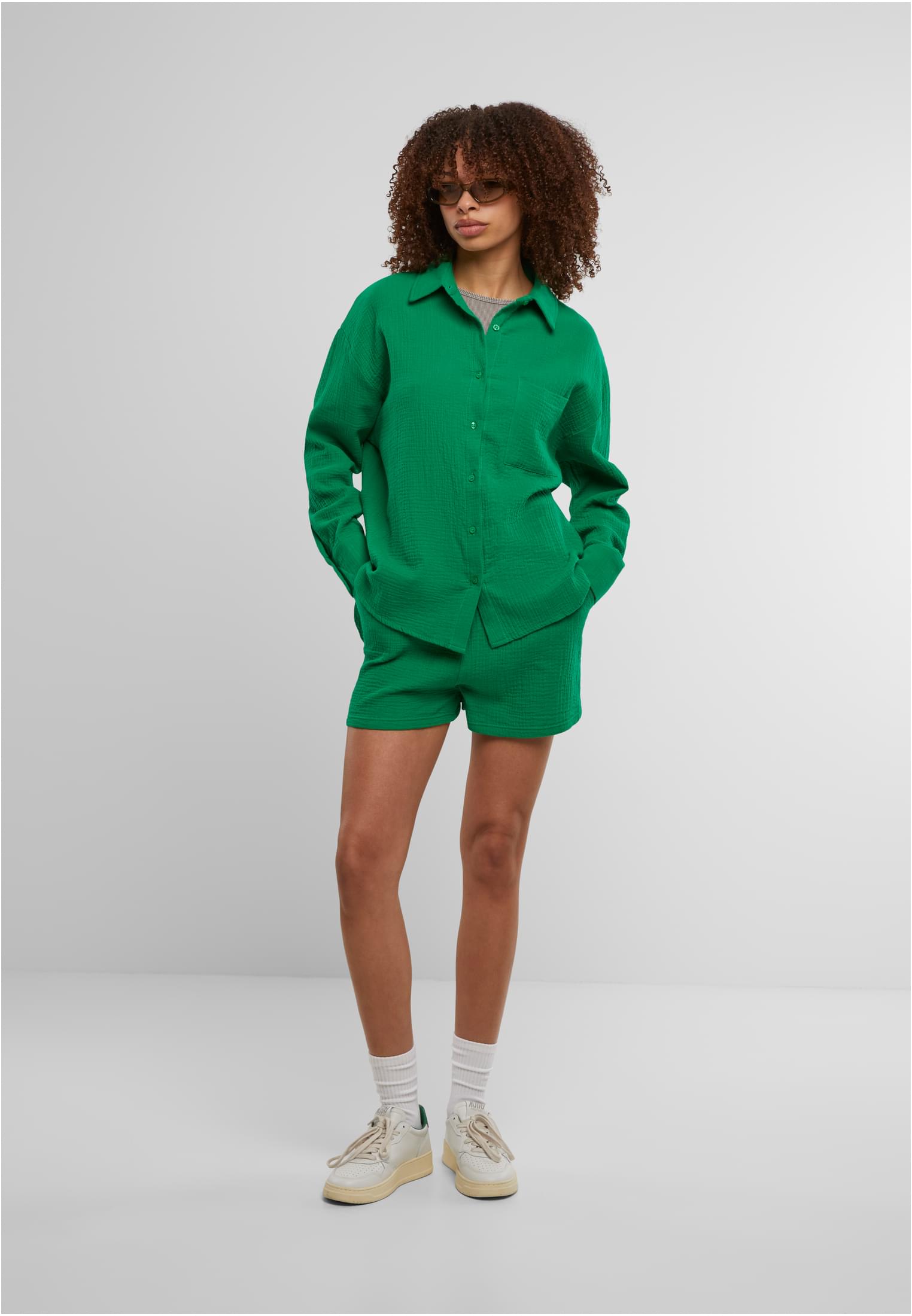 Urban Classics Blusa Oversized Musselin froggreen