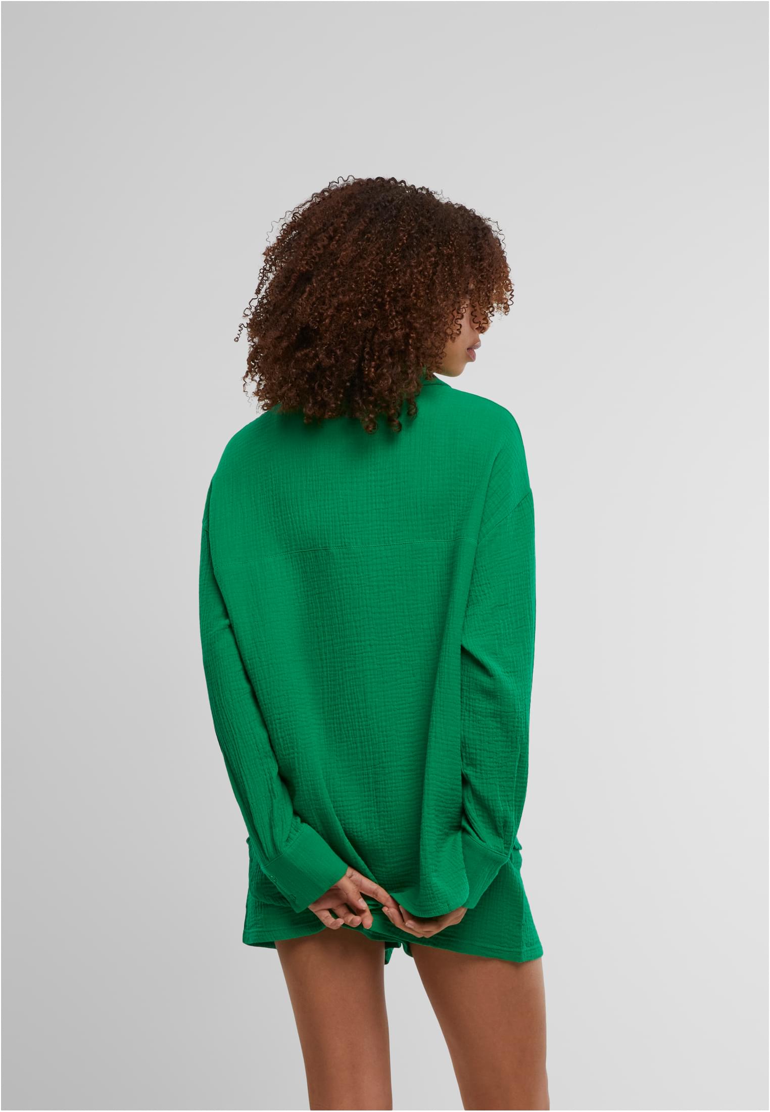 Urban Classics Blusa Oversized Musselin froggreen