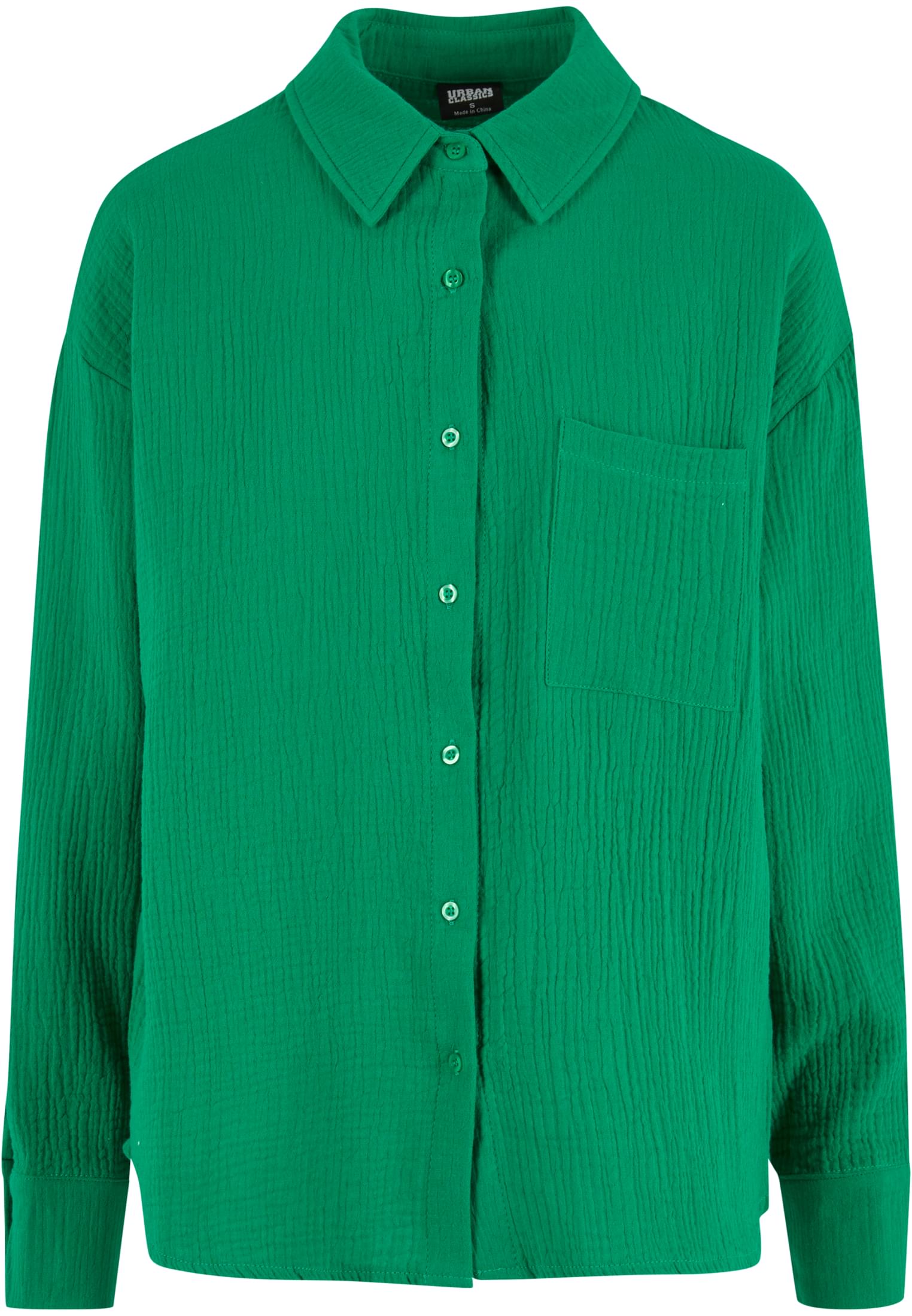 Urban Classics Blusa Oversized Musselin froggreen