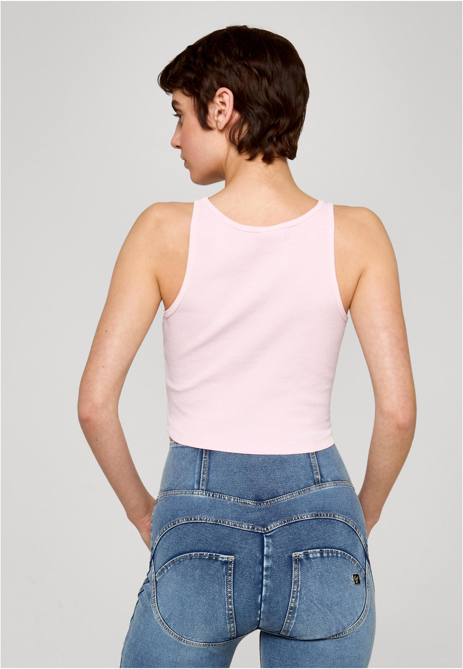 Urban Classics Maglia Washed Rib Cropped Top blushedrose