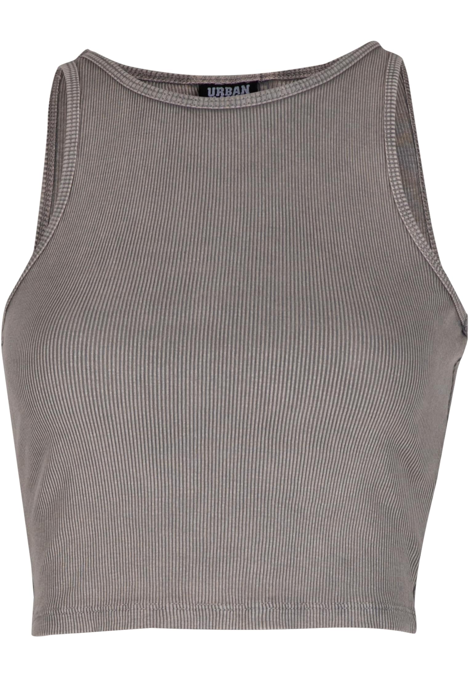 Urban Classics Maglia Washed Rib Cropped Top steelgrey