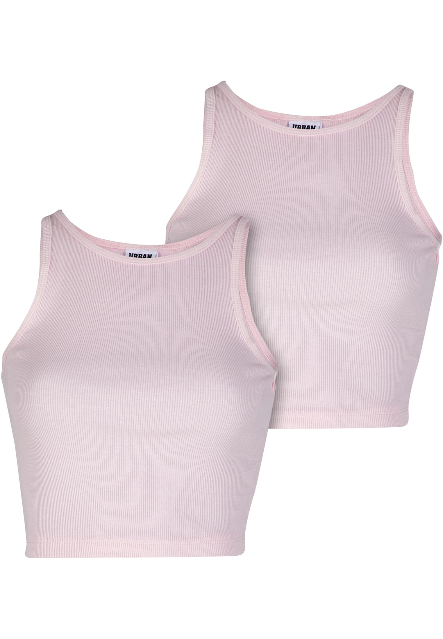 Urban Classics Maglia Washed Rib Cropped Top blushedrose