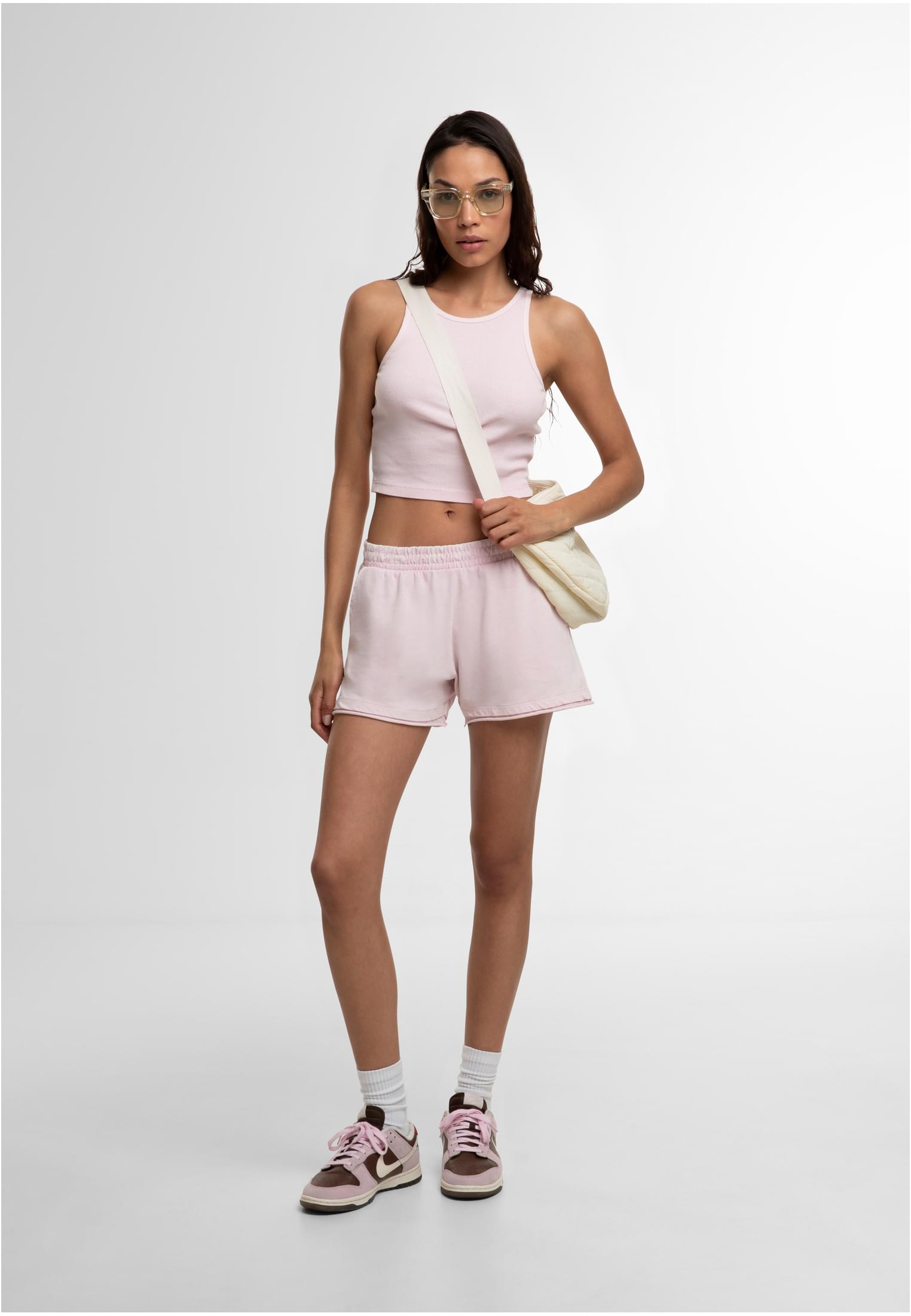UC Ladies Maglia Washed Rib Cropped Top blushedrose