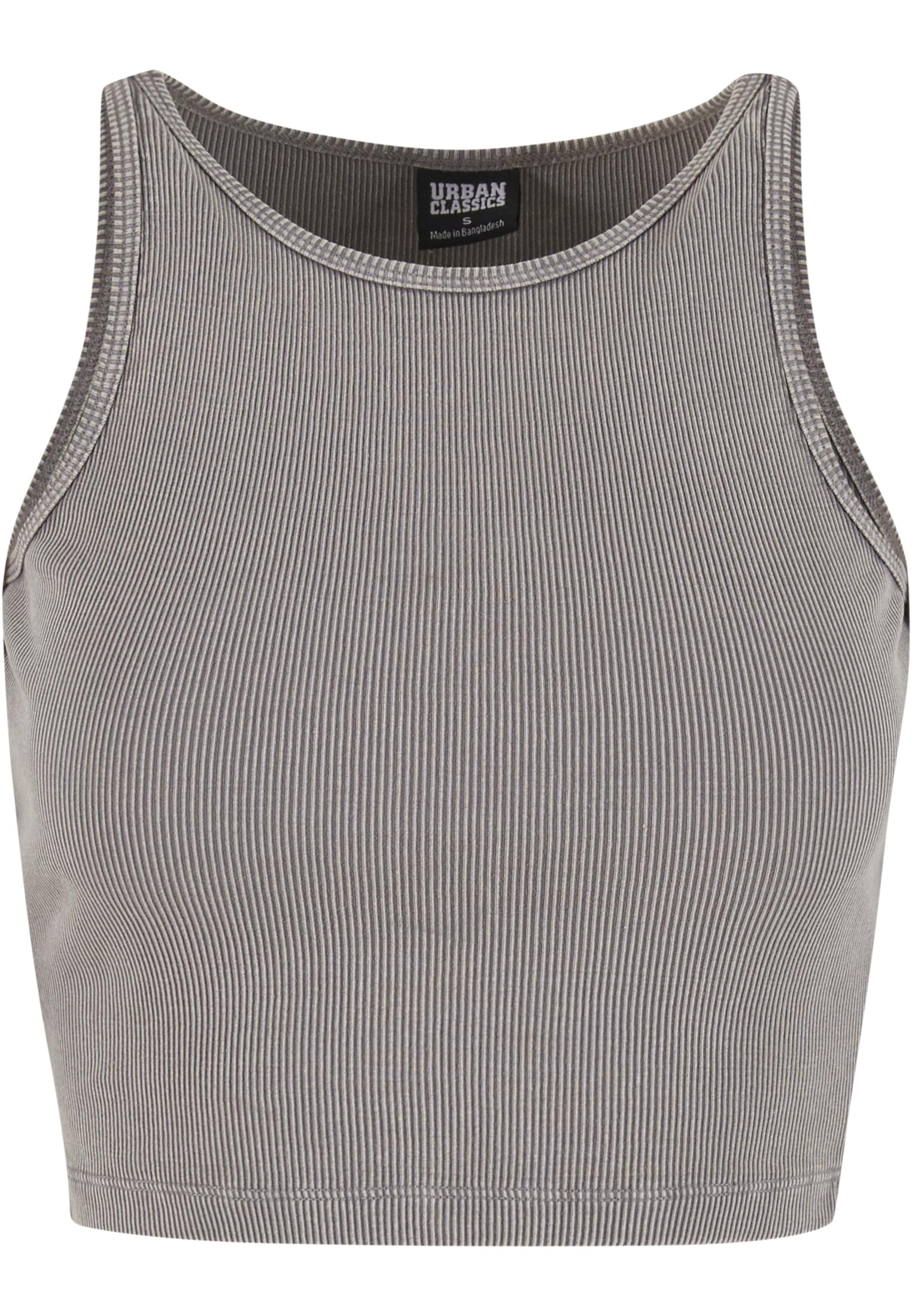 Urban Classics Maglia Washed Rib Cropped Top steelgrey